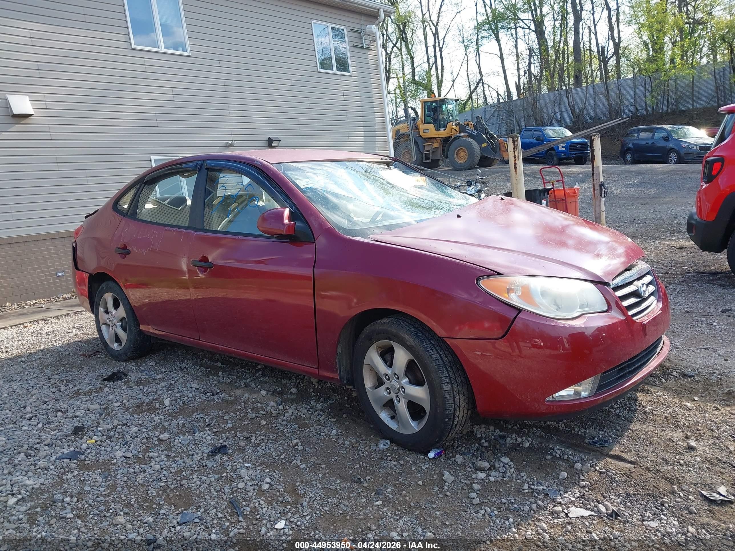 2007 Hyundai Elantra Gls/limited/se Red vin: KMHDU46D77U086851