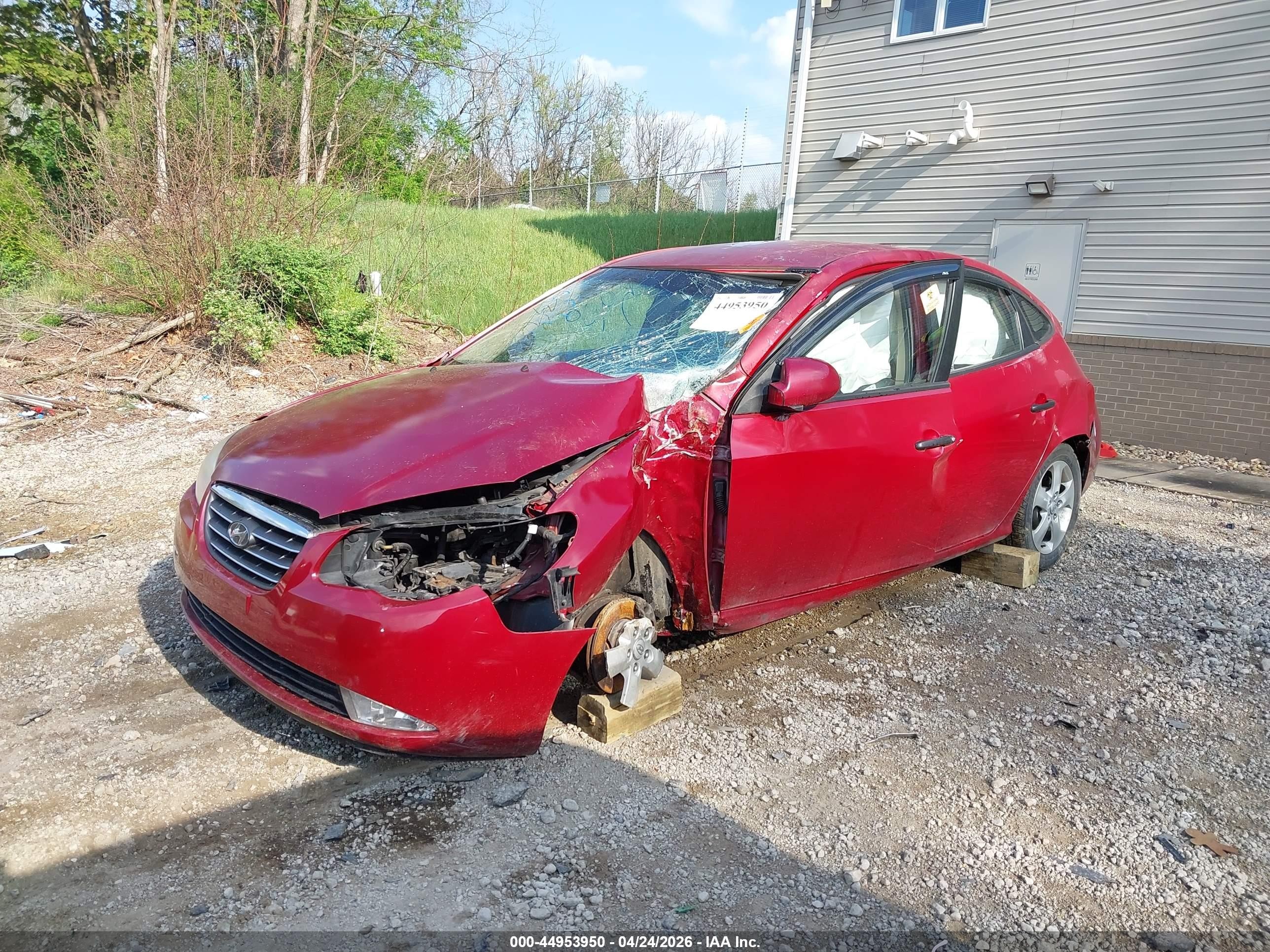 2007 Hyundai Elantra Gls/limited/se Red vin: KMHDU46D77U086851