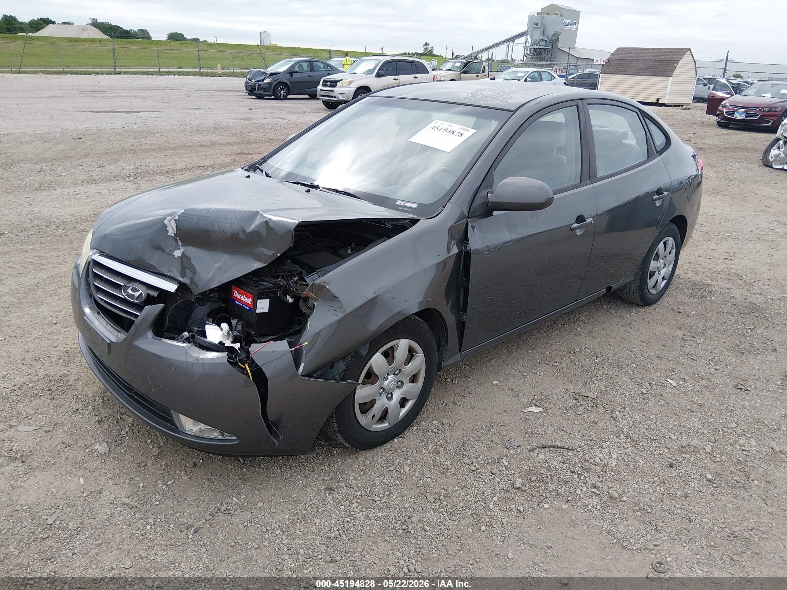 2007 Hyundai Elantra Gls/limited/se Gray vin: KMHDU46D77U087952