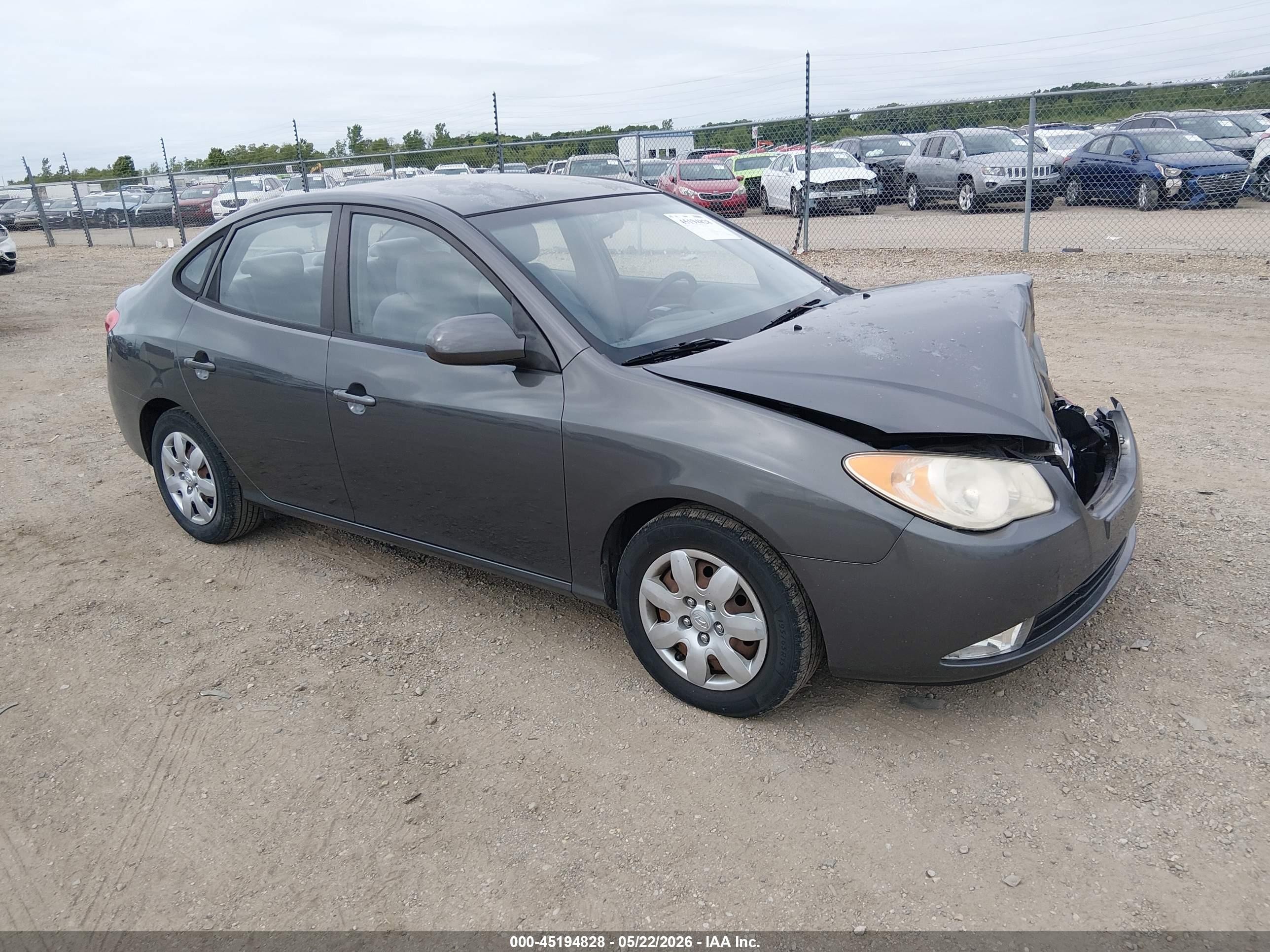 2007 Hyundai Elantra Gls/limited/se Gray vin: KMHDU46D77U087952