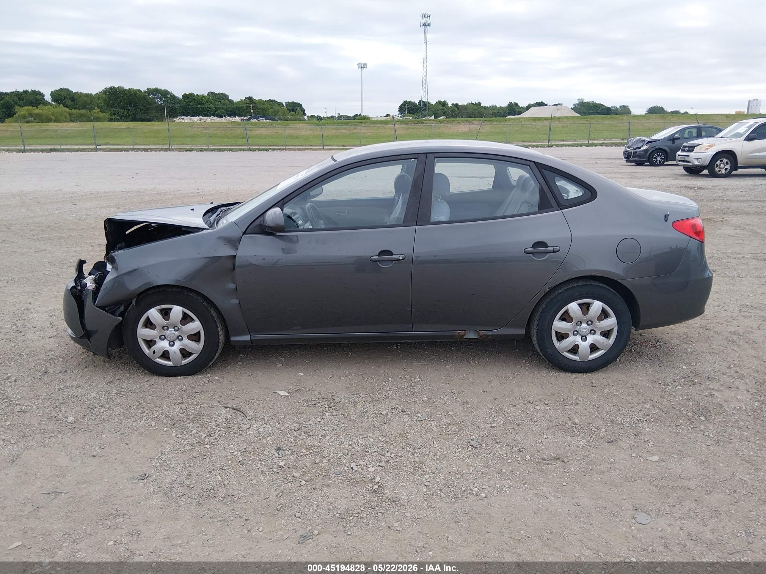2007 Hyundai Elantra Gls/limited/se Gray vin: KMHDU46D77U087952