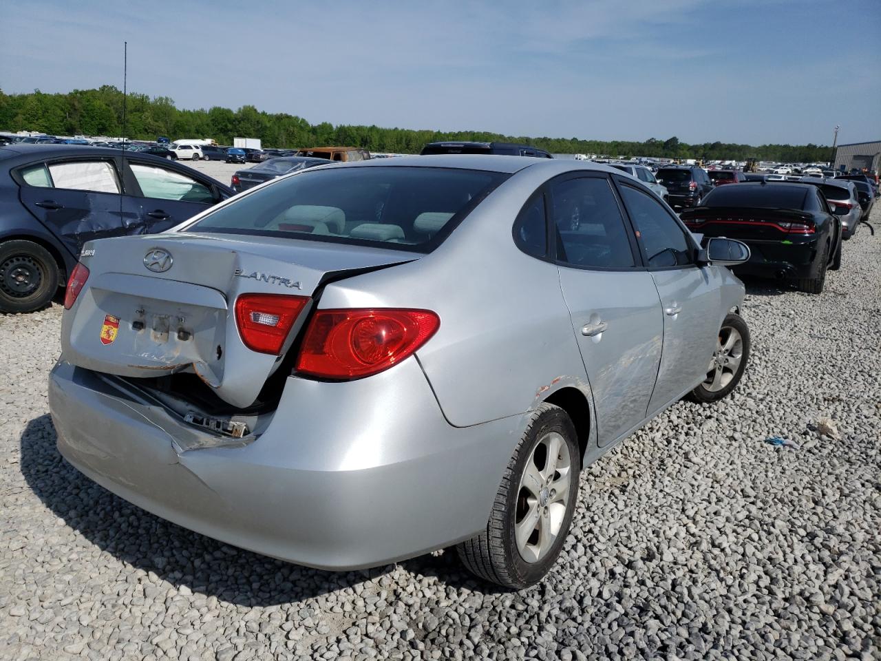 2007 Hyundai Elantra Gls Silver vin: KMHDU46D77U092942