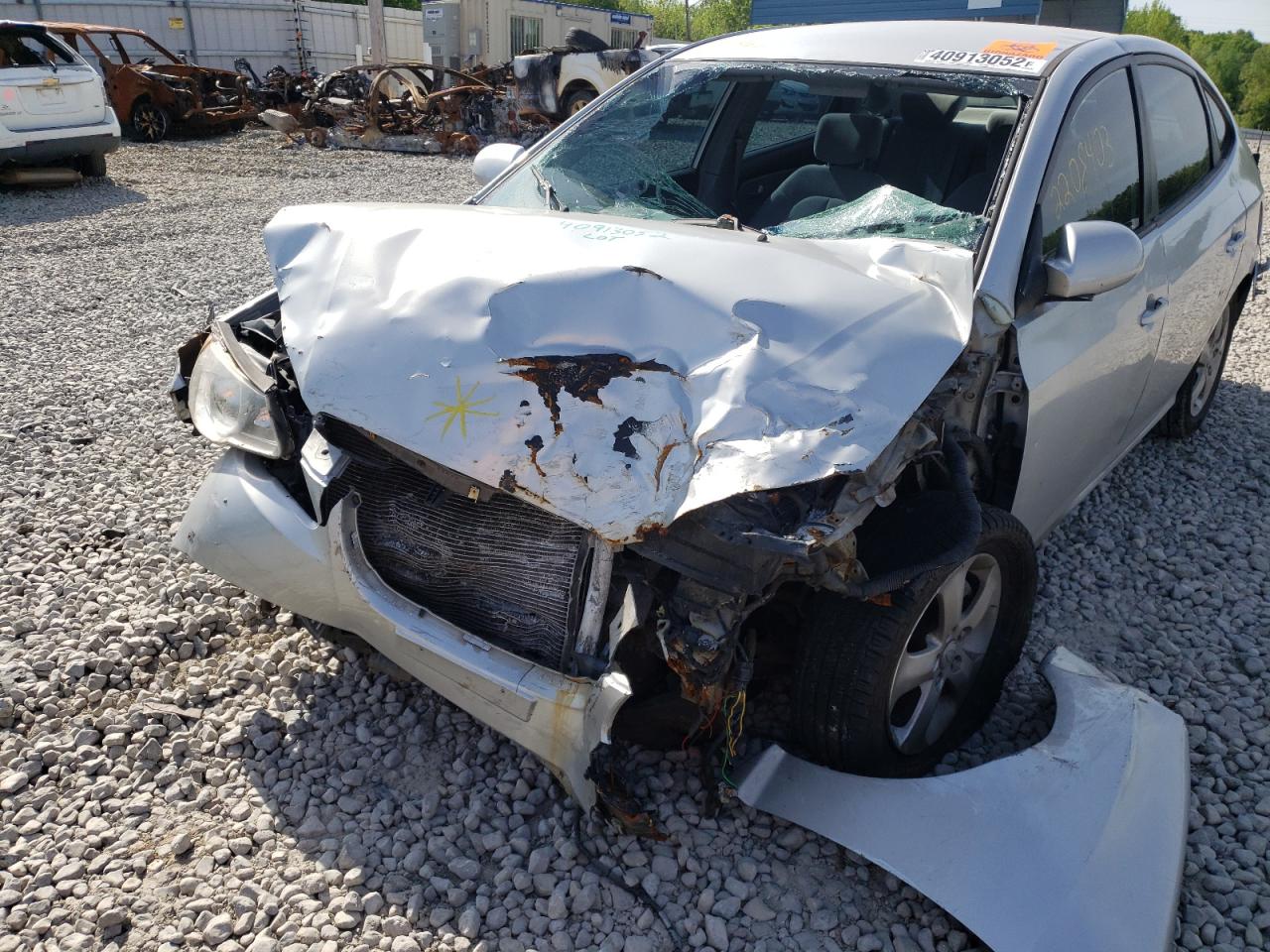 2007 Hyundai Elantra Gls Silver vin: KMHDU46D77U092942