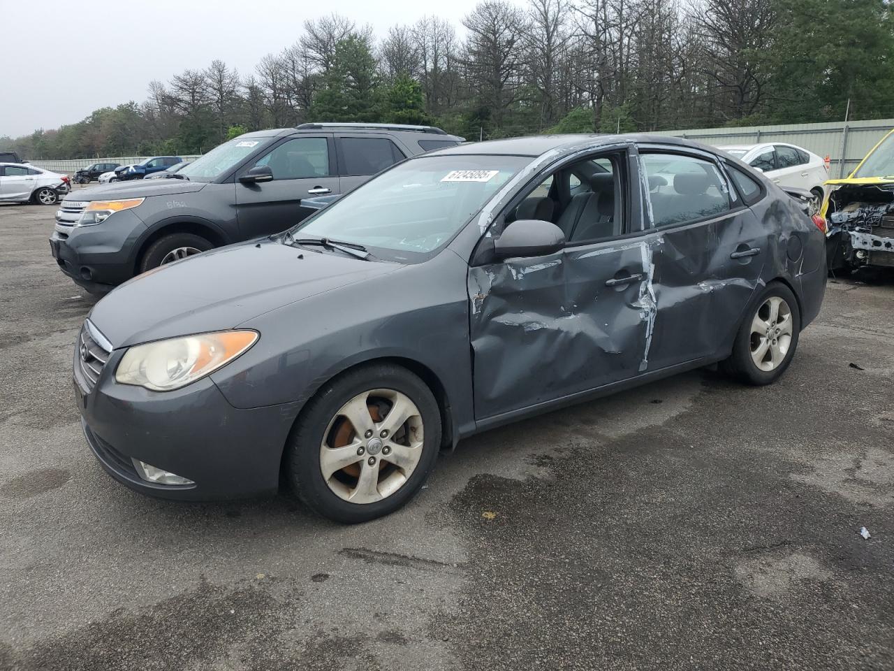2007 Hyundai Elantra Gls Gray vin: KMHDU46D77U102403