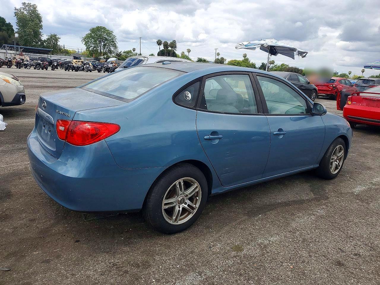 2007 Hyundai Elantra Gls Blue vin: KMHDU46D77U142383