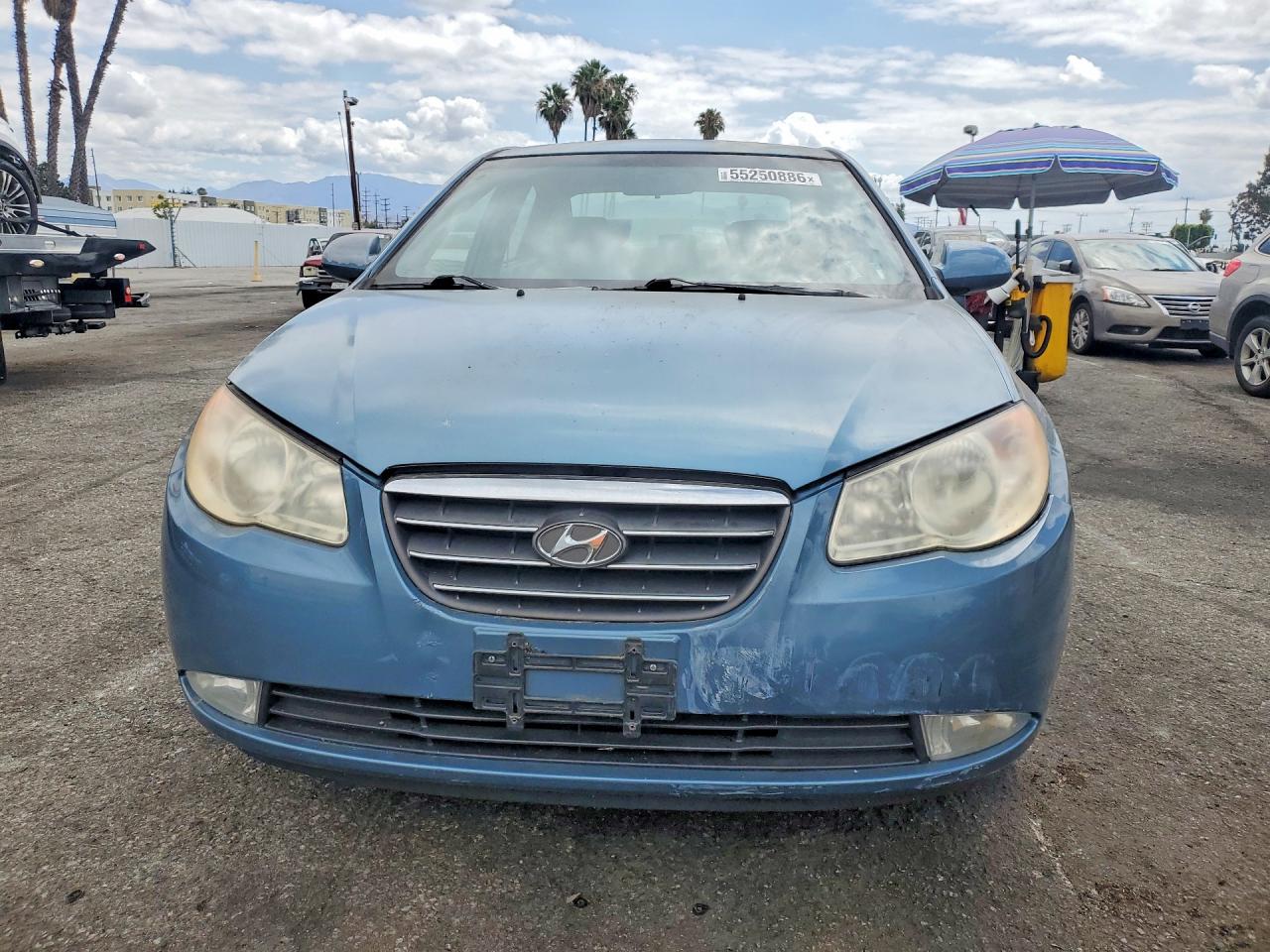 2007 Hyundai Elantra Gls Blue vin: KMHDU46D77U142383