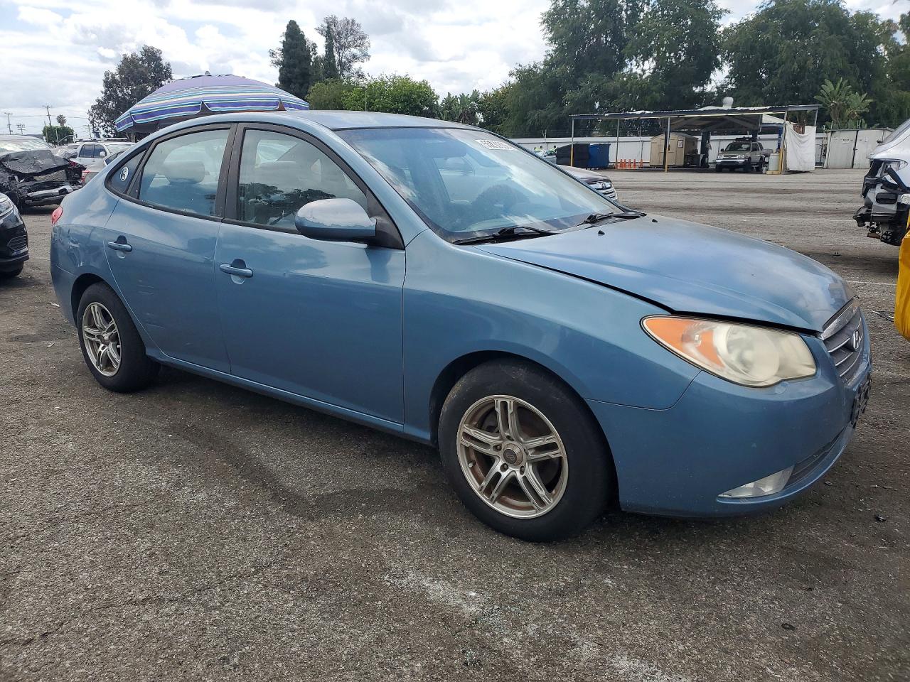 2007 Hyundai Elantra Gls Blue vin: KMHDU46D77U142383
