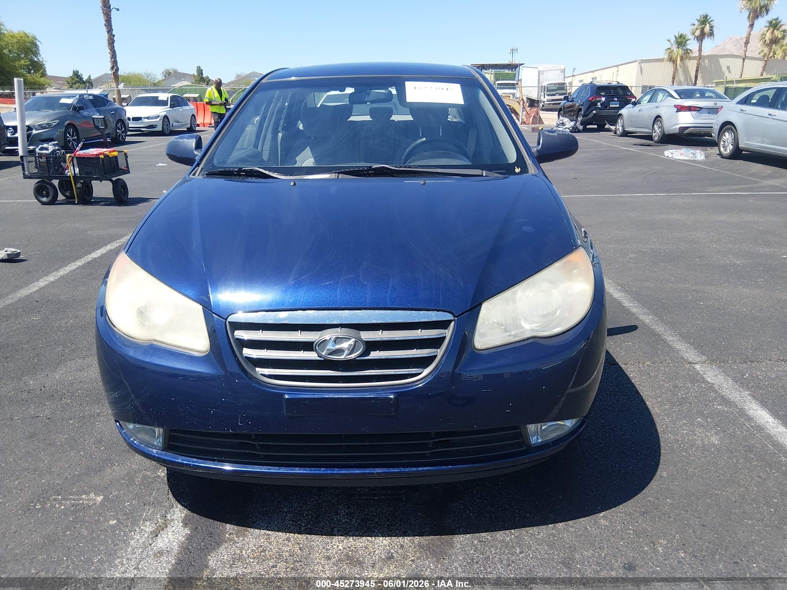 2007 Hyundai Elantra Gls/limited/se Blue vin: KMHDU46D77U144683