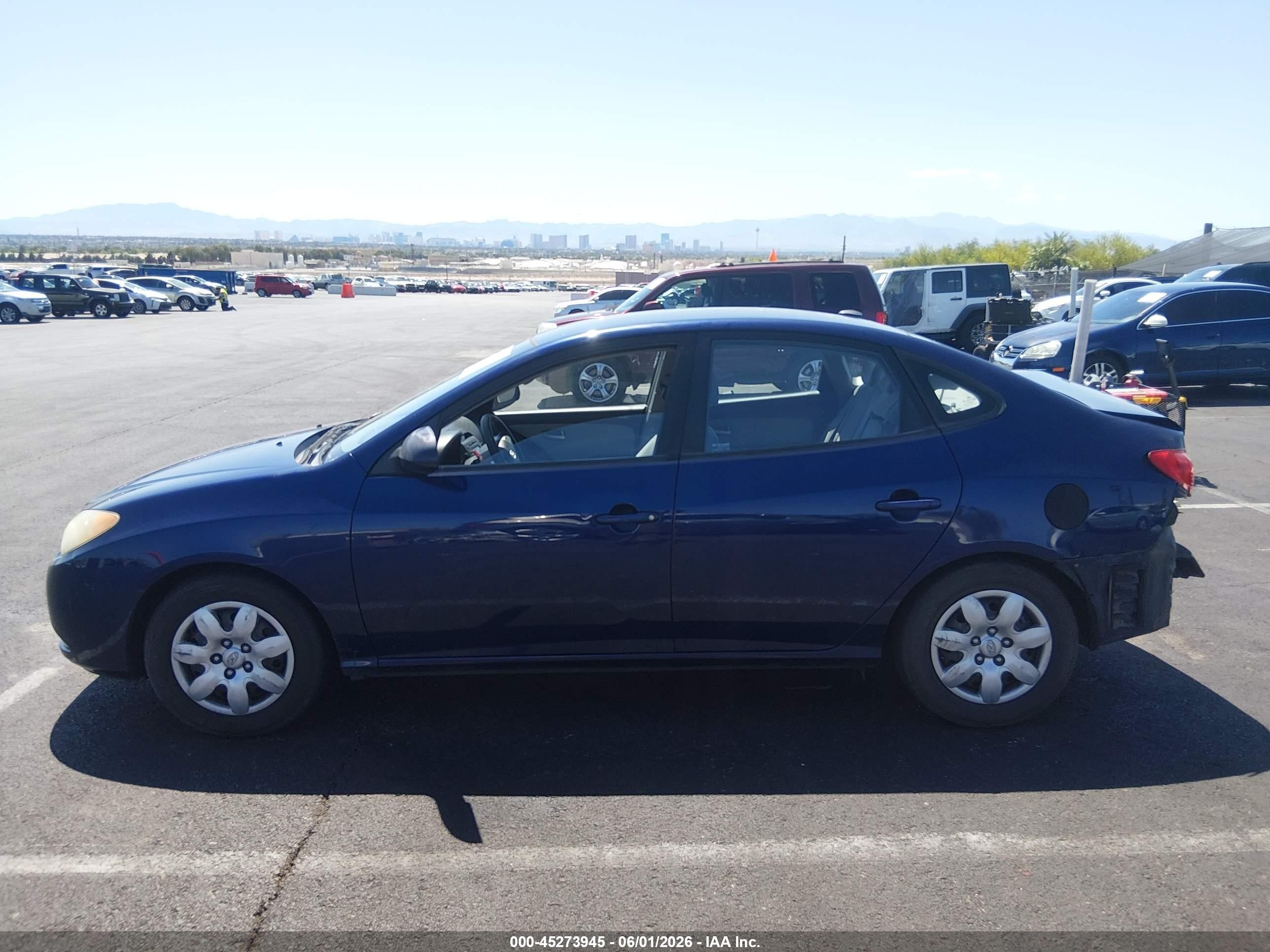 2007 Hyundai Elantra Gls/limited/se Blue vin: KMHDU46D77U144683