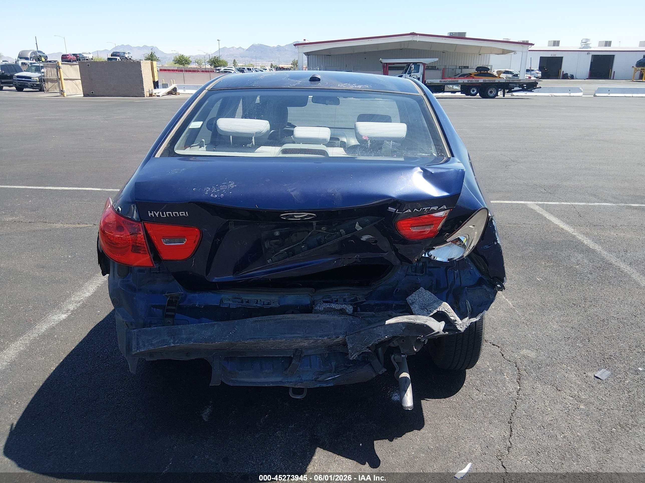 2007 Hyundai Elantra Gls/limited/se Blue vin: KMHDU46D77U144683