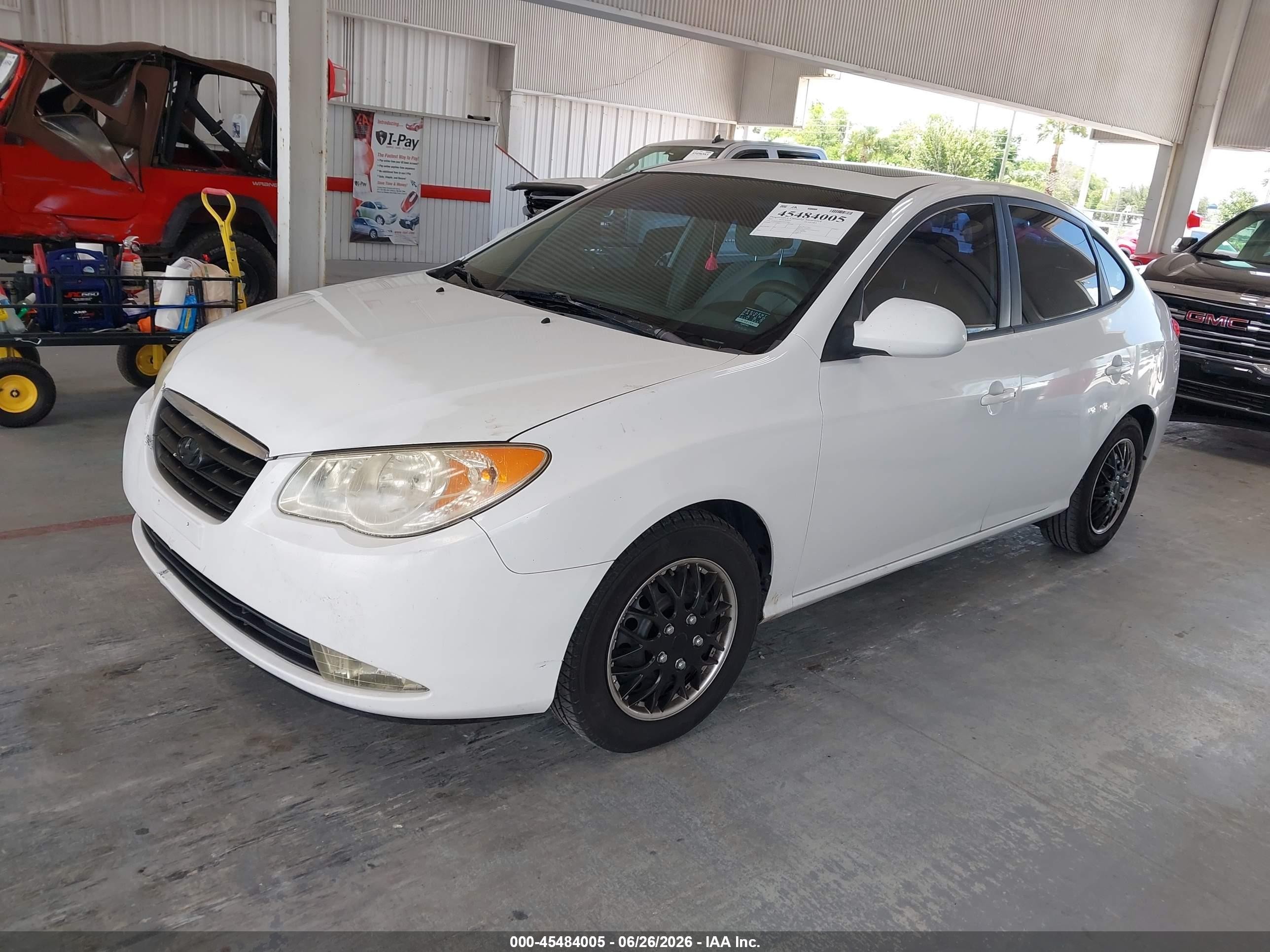 2007 Hyundai Elantra Gls/ltd/se White vin: KMHDU46D77U171883