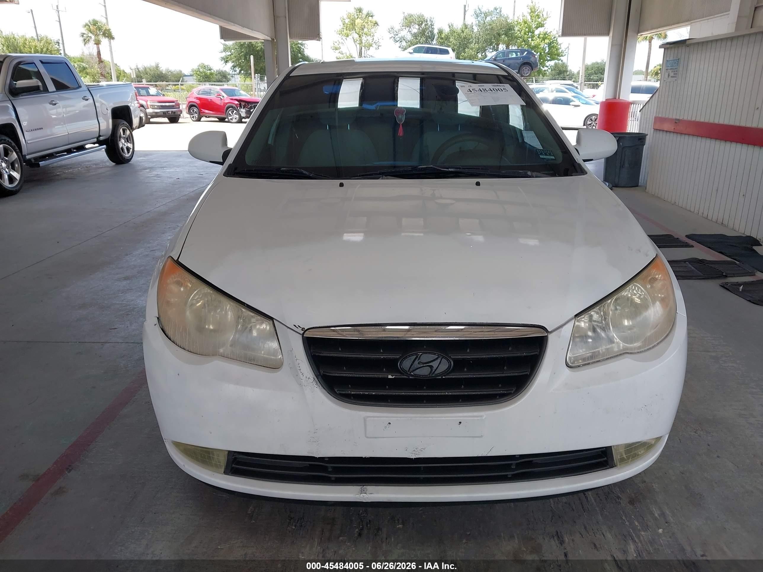 2007 Hyundai Elantra Gls/ltd/se White vin: KMHDU46D77U171883