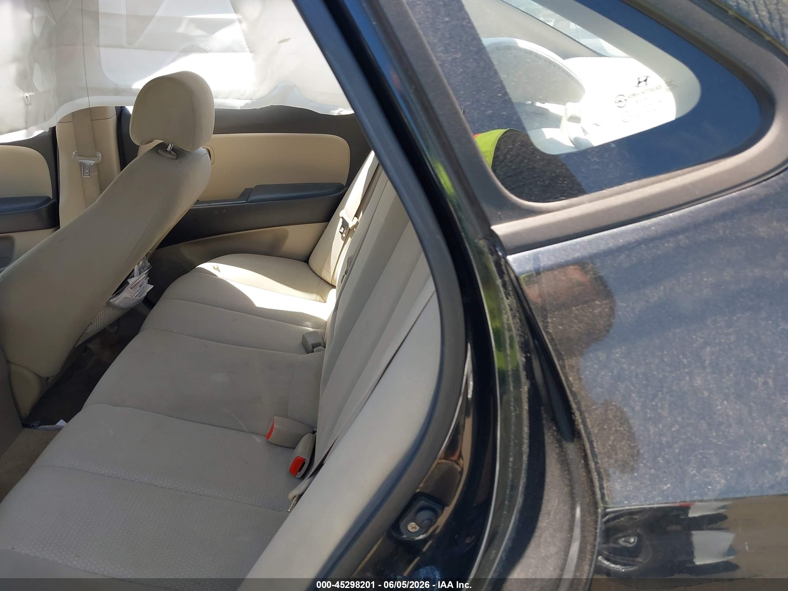 2007 Hyundai Elantra Gls/limited/se Черный vin: KMHDU46D77U191034