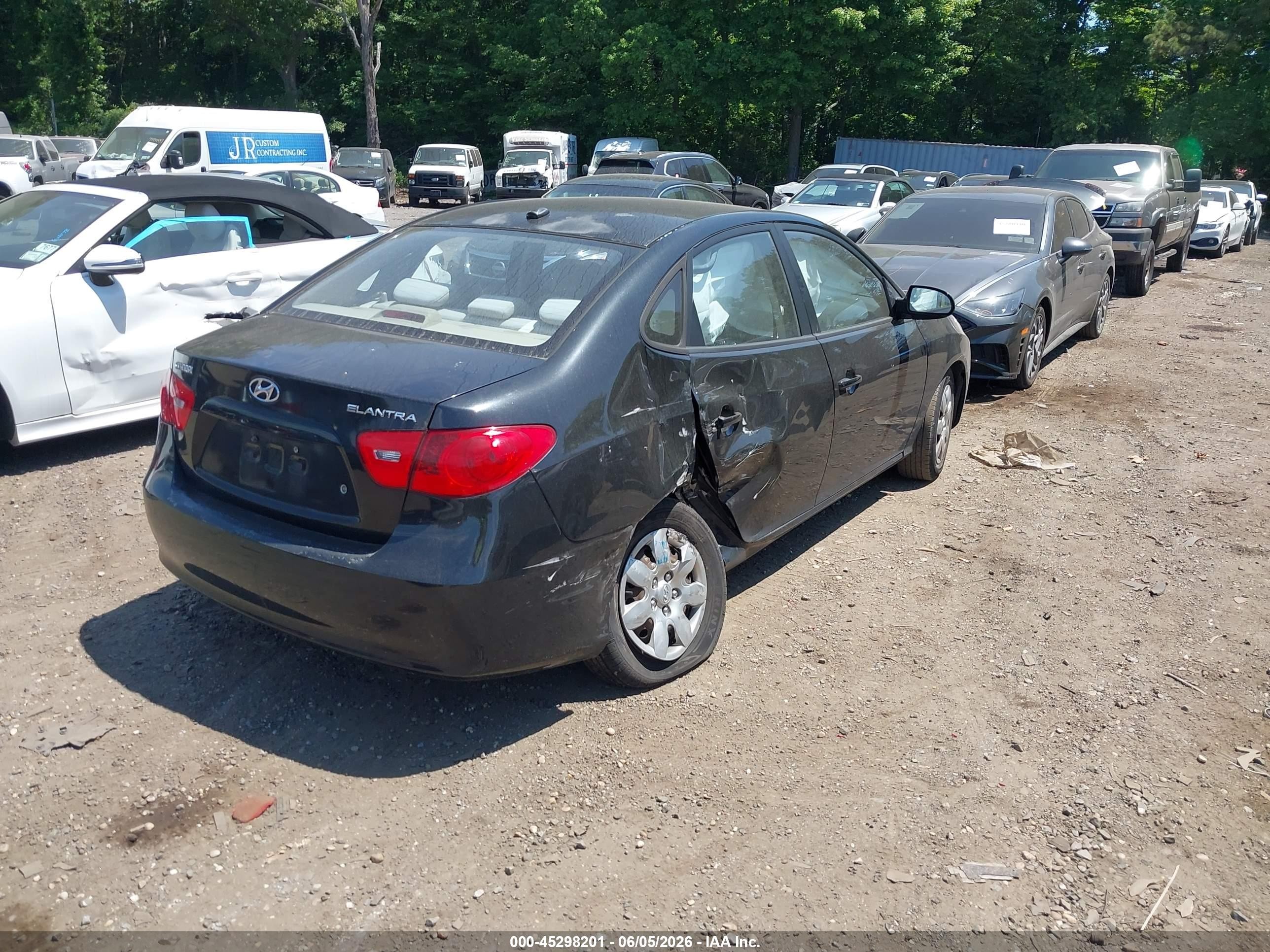2007 Hyundai Elantra Gls/limited/se Черный vin: KMHDU46D77U191034