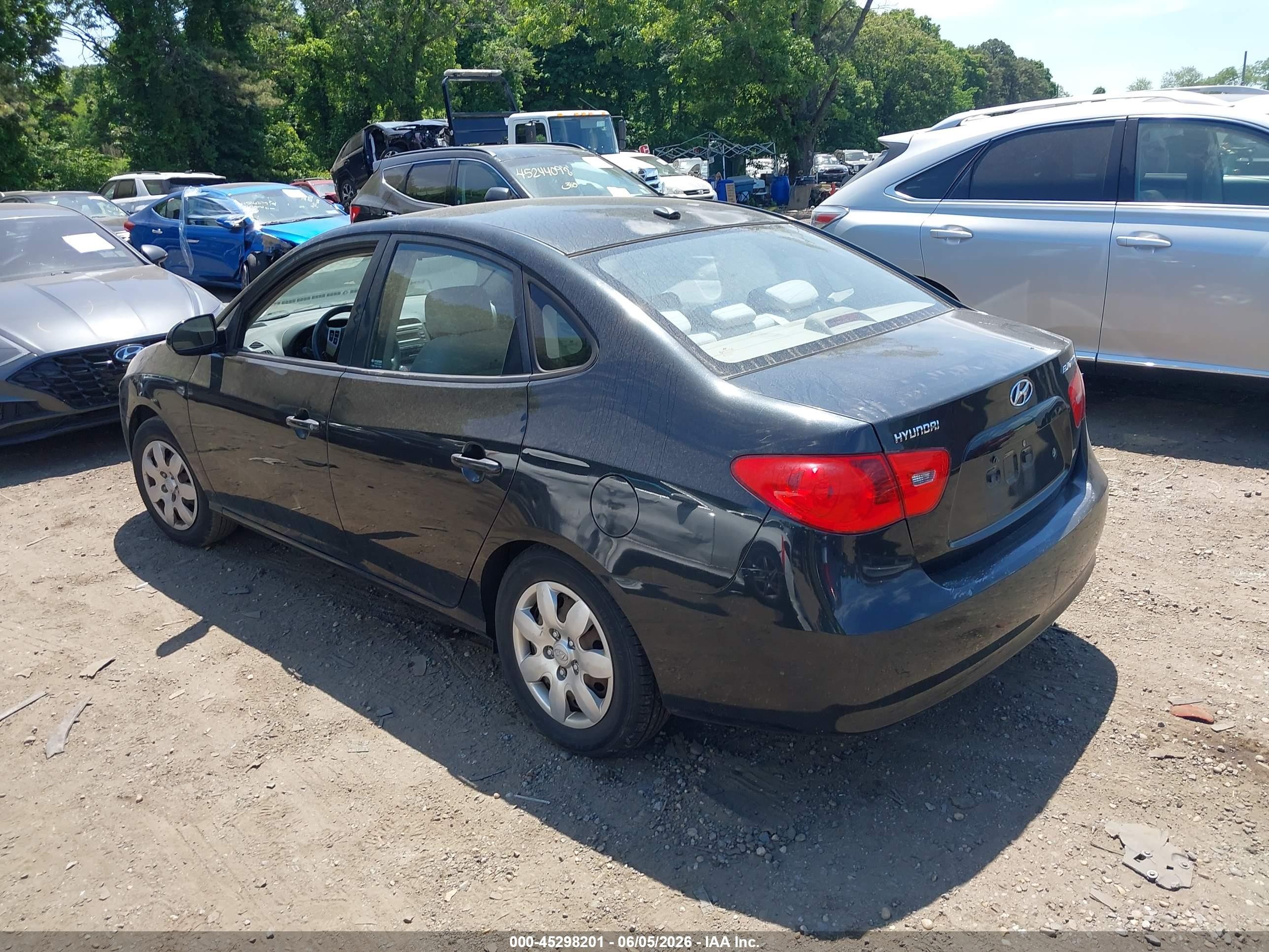 2007 Hyundai Elantra Gls/limited/se Черный vin: KMHDU46D77U191034