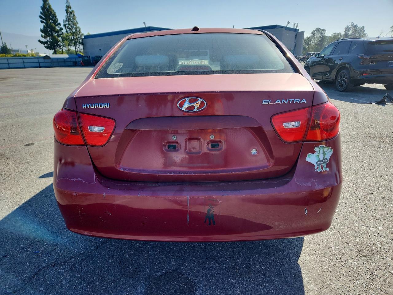 2007 Hyundai Elantra Gls Red vin: KMHDU46D77U258036