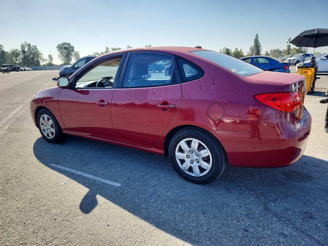2007 Hyundai Elantra Gls Red vin: KMHDU46D77U258036