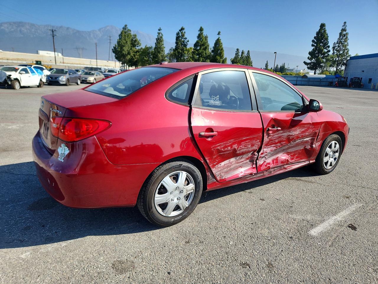 2007 Hyundai Elantra Gls Red vin: KMHDU46D77U258036