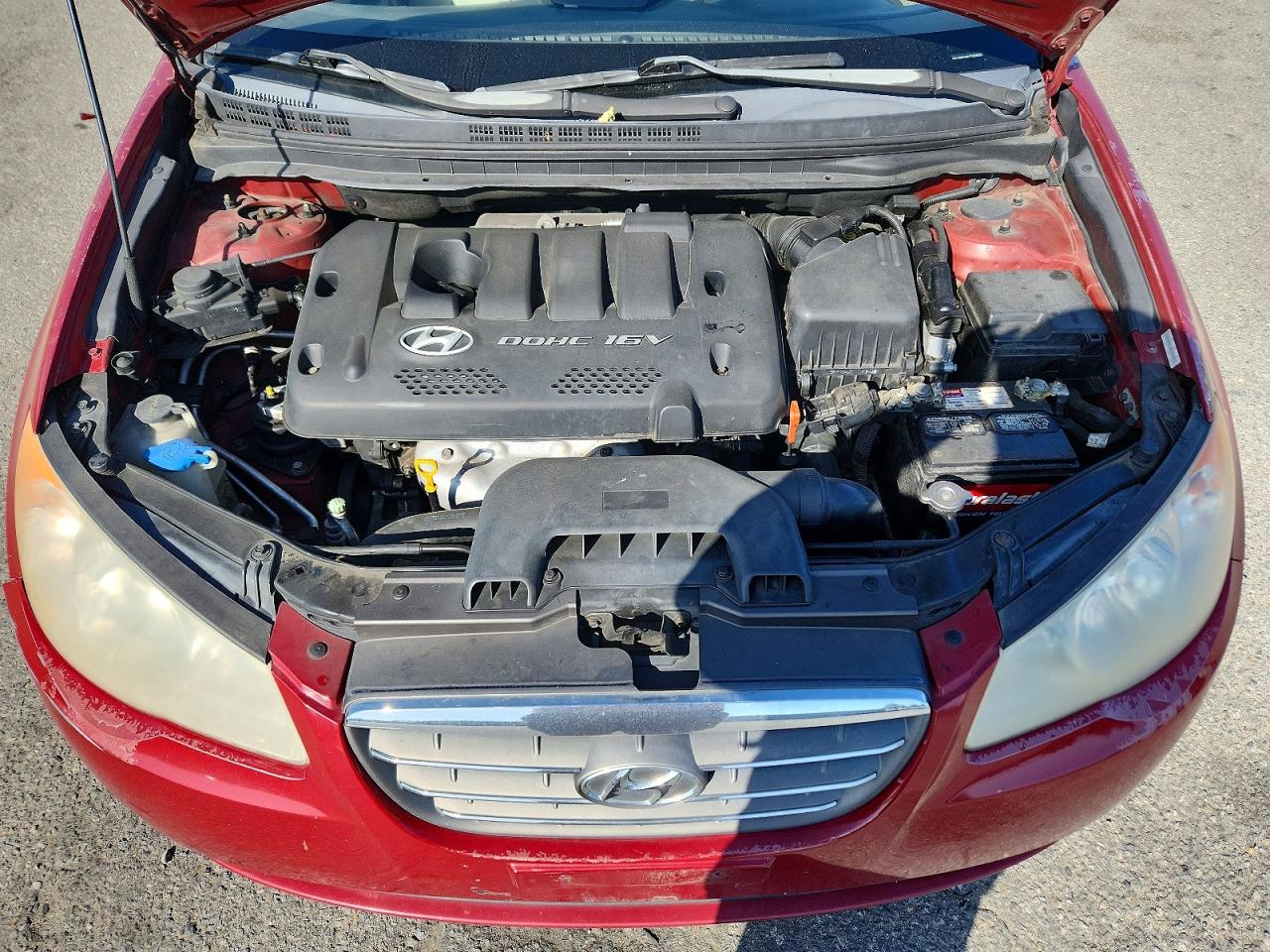 2007 Hyundai Elantra Gls Red vin: KMHDU46D77U258036
