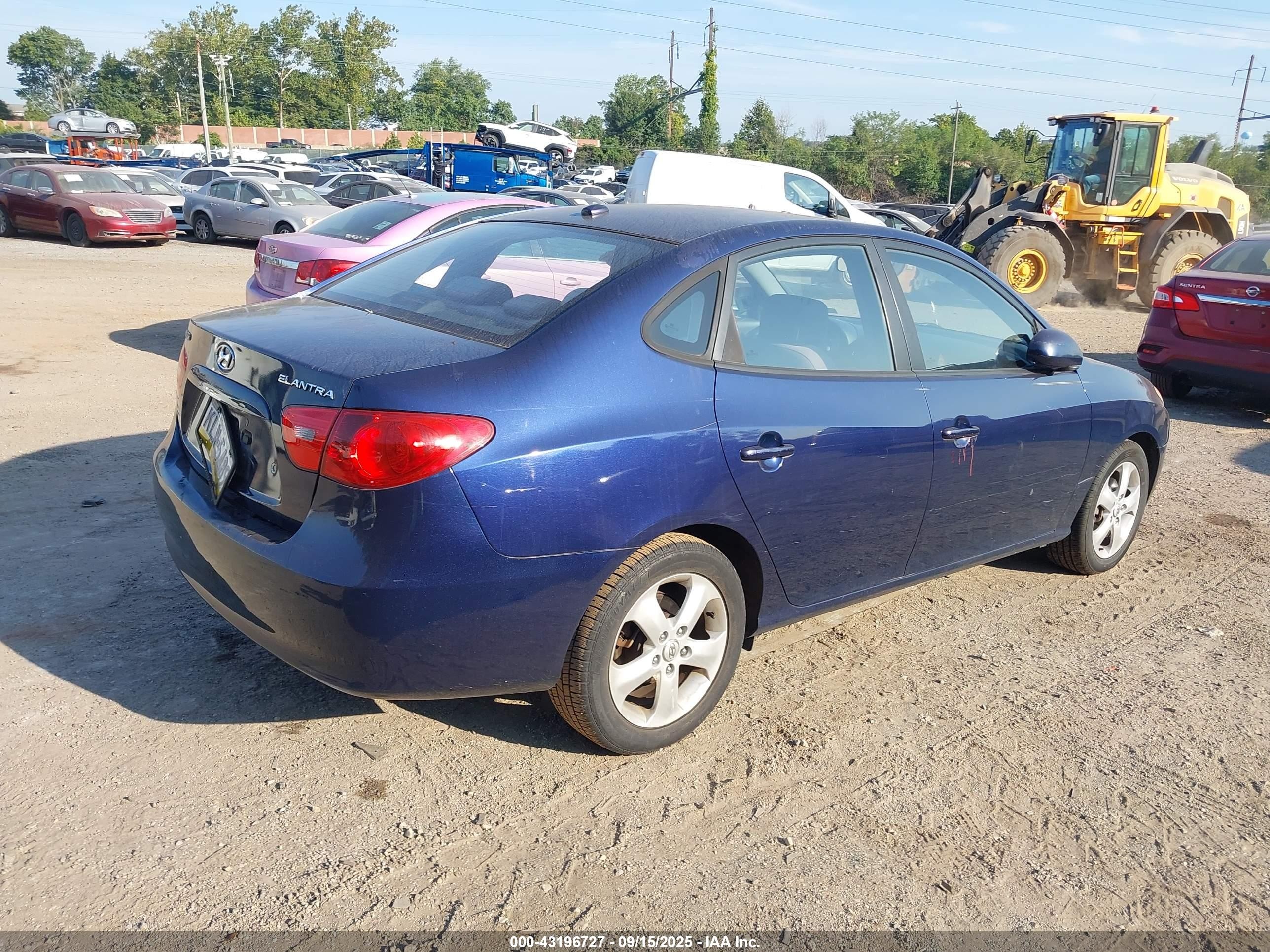 2007 Hyundai Elantra Gls/limited/se Blue vin: KMHDU46D77U266427