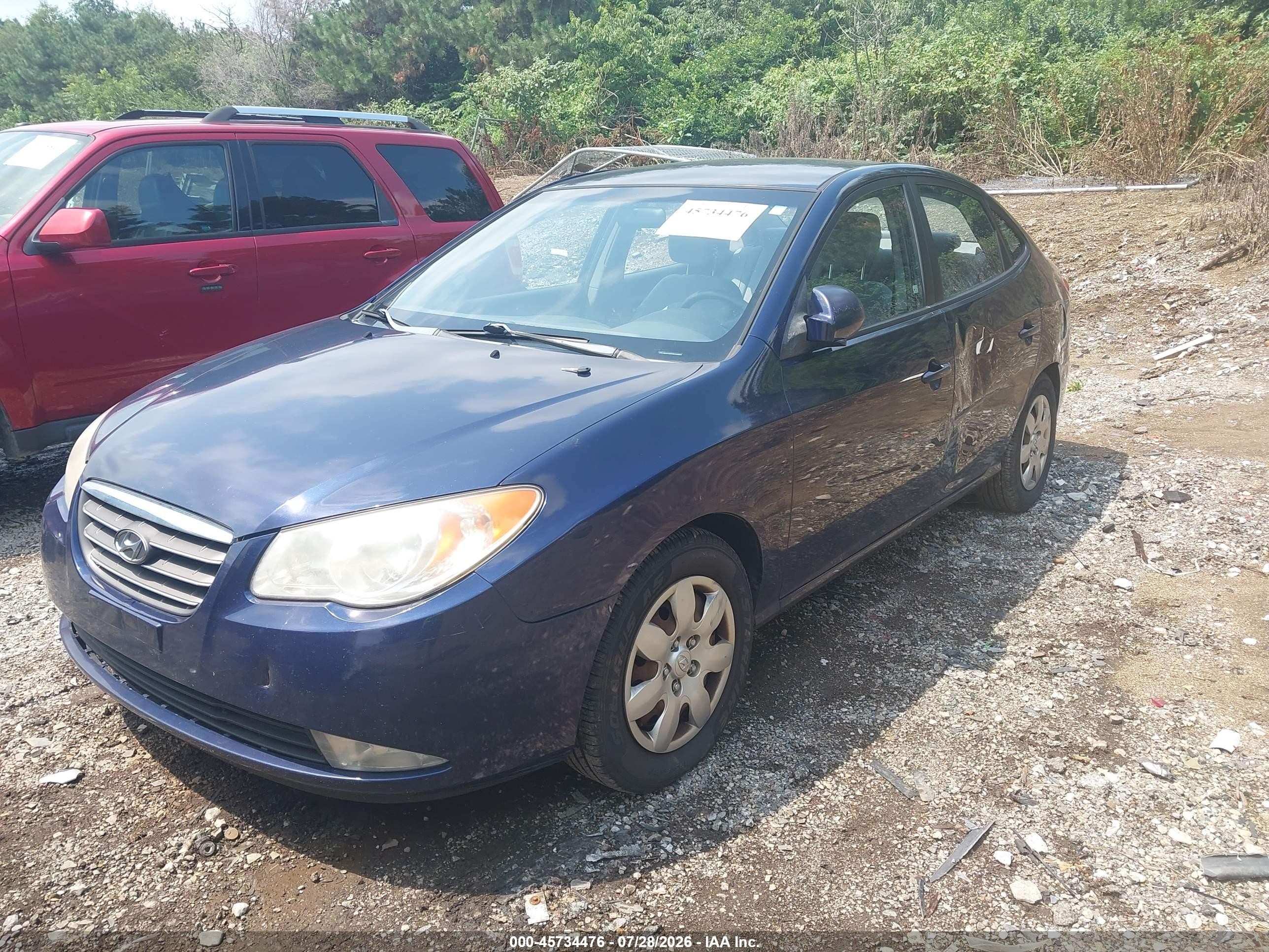 2008 Hyundai Elantra Gls/se Dark Blue vin: KMHDU46D78U318561