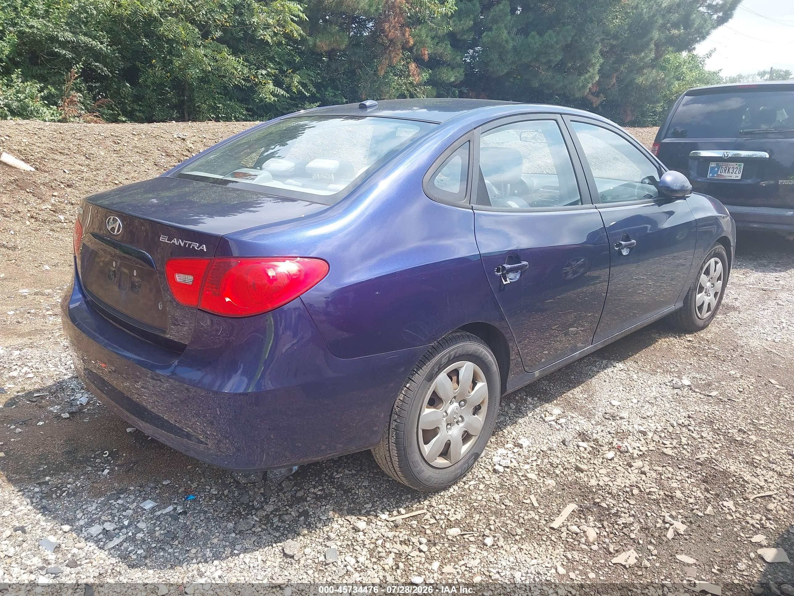 2008 Hyundai Elantra Gls/se Dark Blue vin: KMHDU46D78U318561