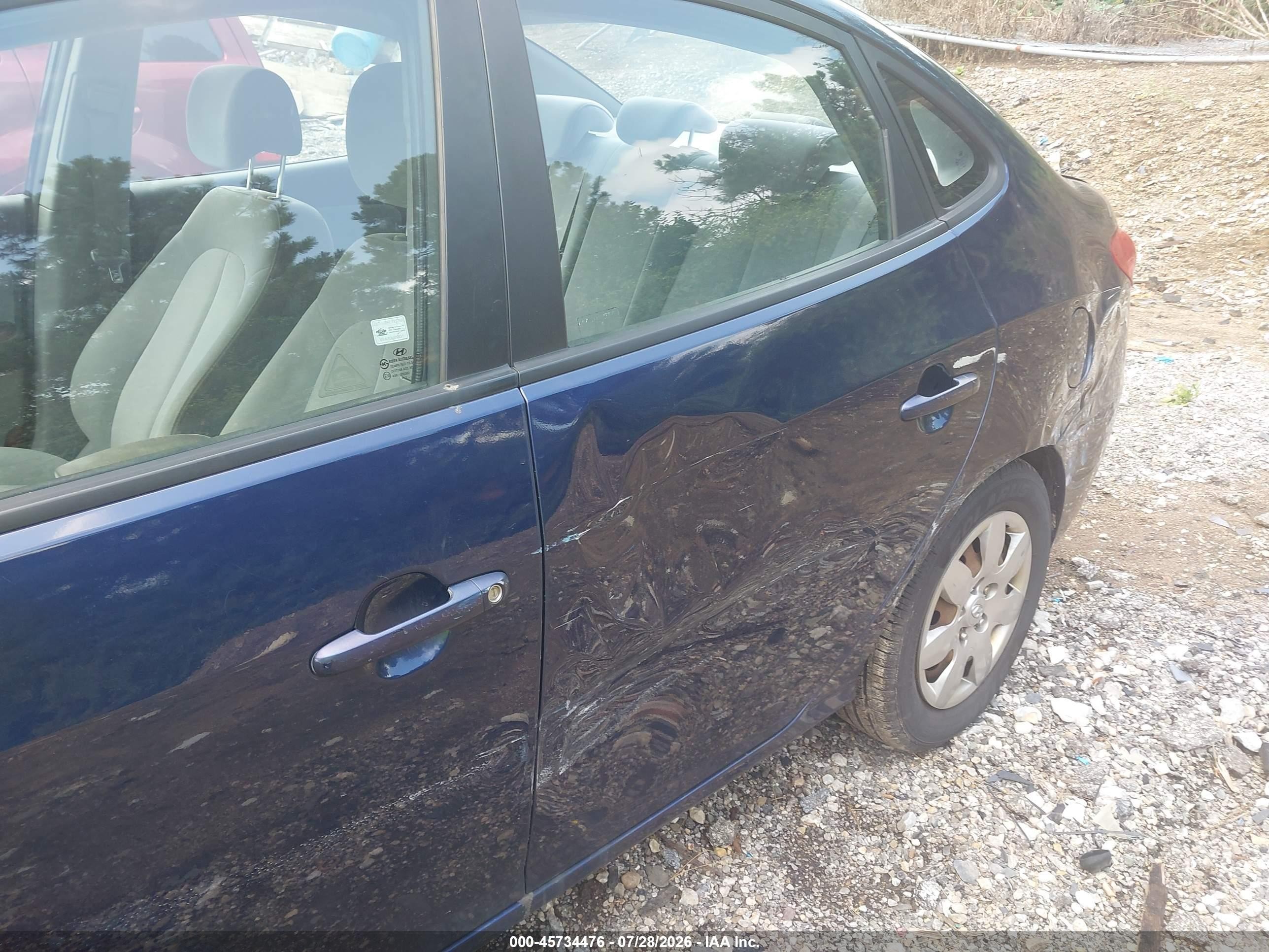 2008 Hyundai Elantra Gls/se Dark Blue vin: KMHDU46D78U318561