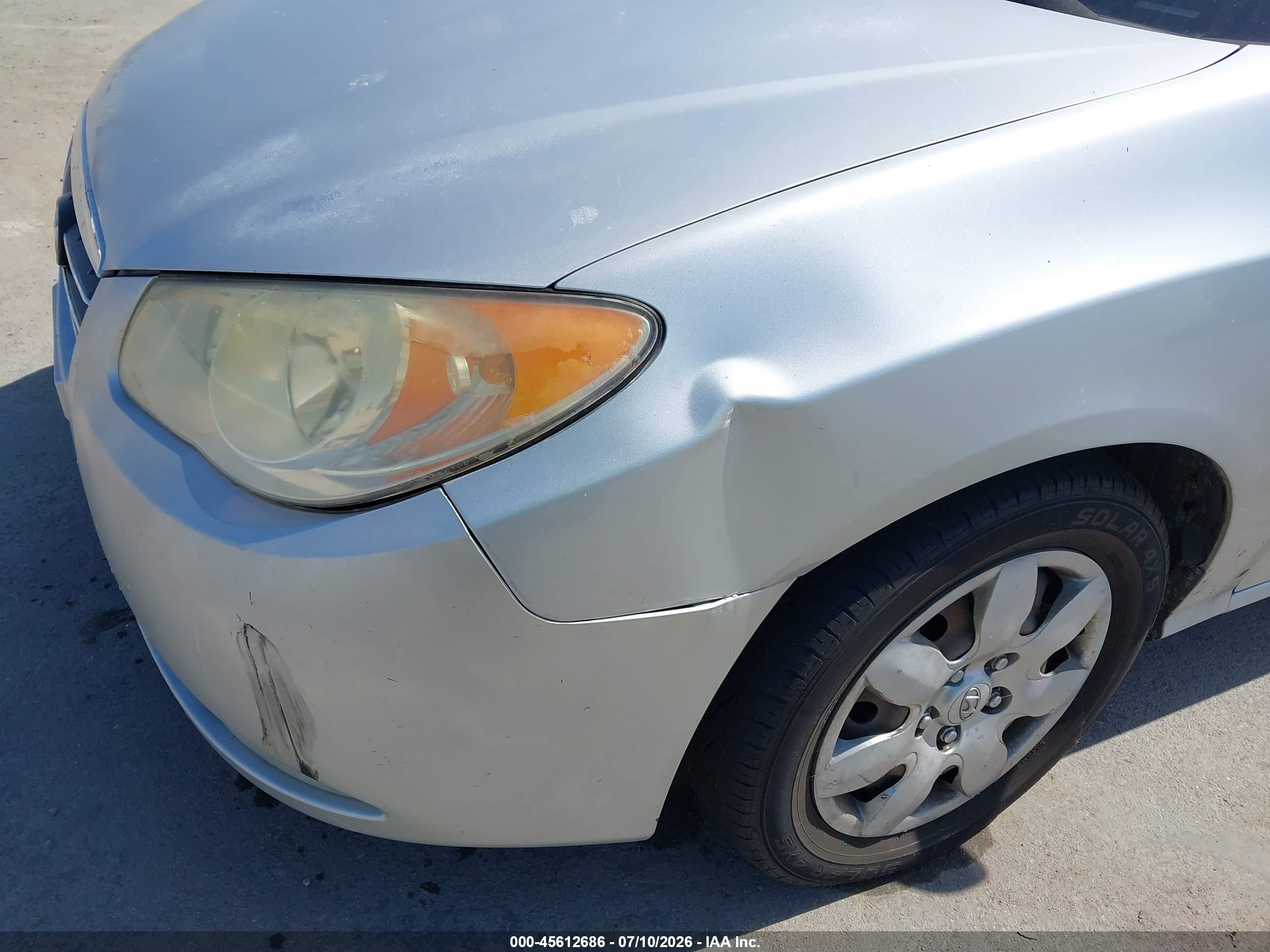 2008 Hyundai Elantra Gls/se Gray vin: KMHDU46D78U339328
