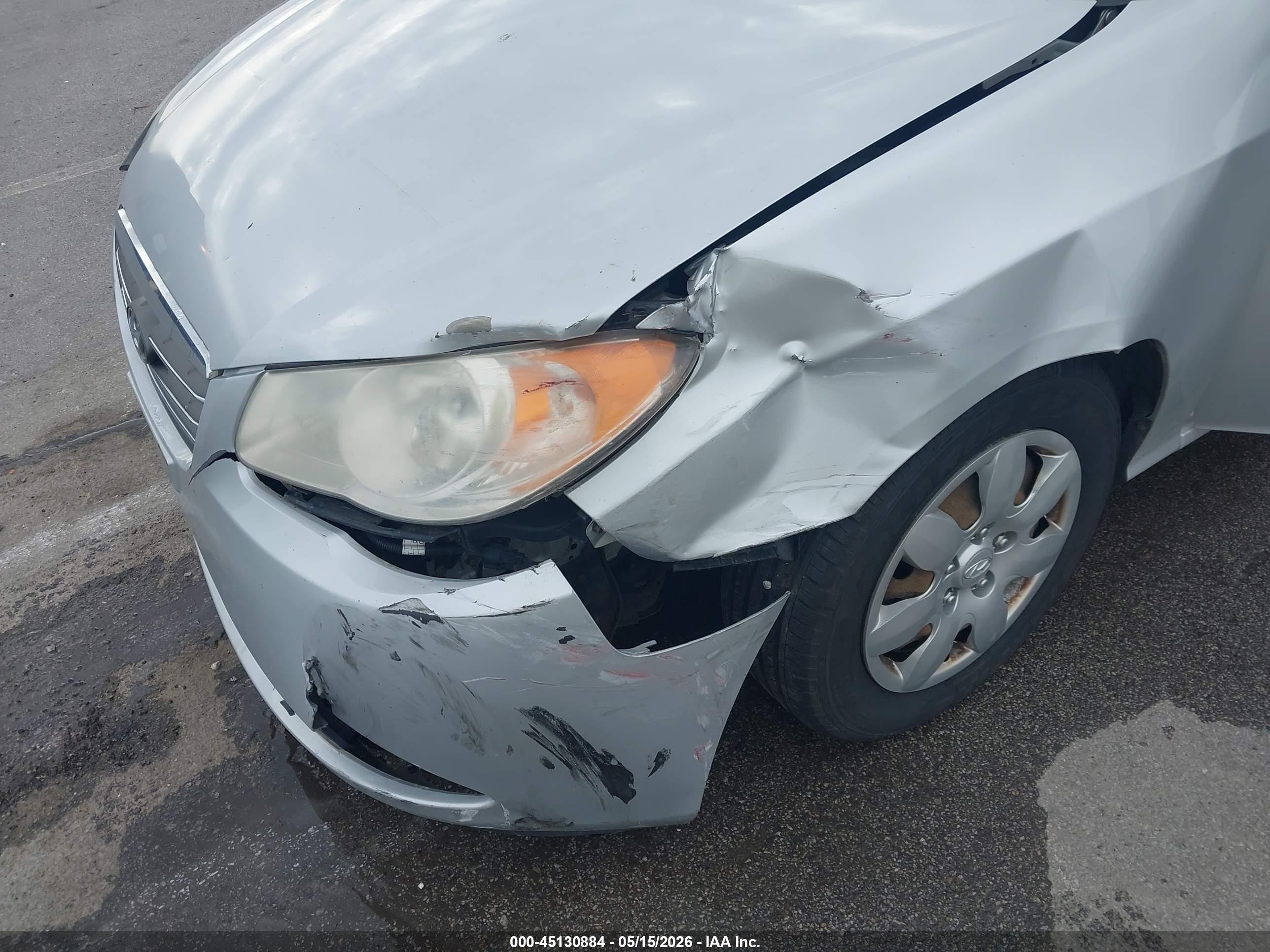 2008 Hyundai Elantra Gls/se Silver vin: KMHDU46D78U402413
