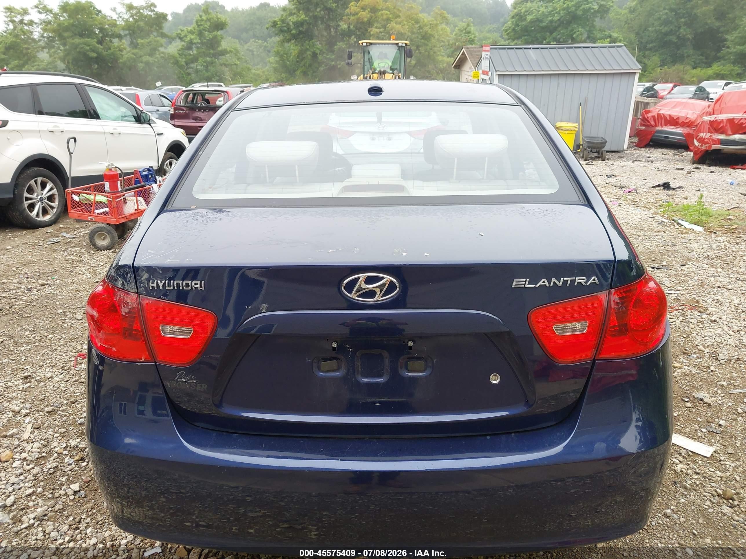 2008 Hyundai Elantra Gls/se Blue vin: KMHDU46D78U404579