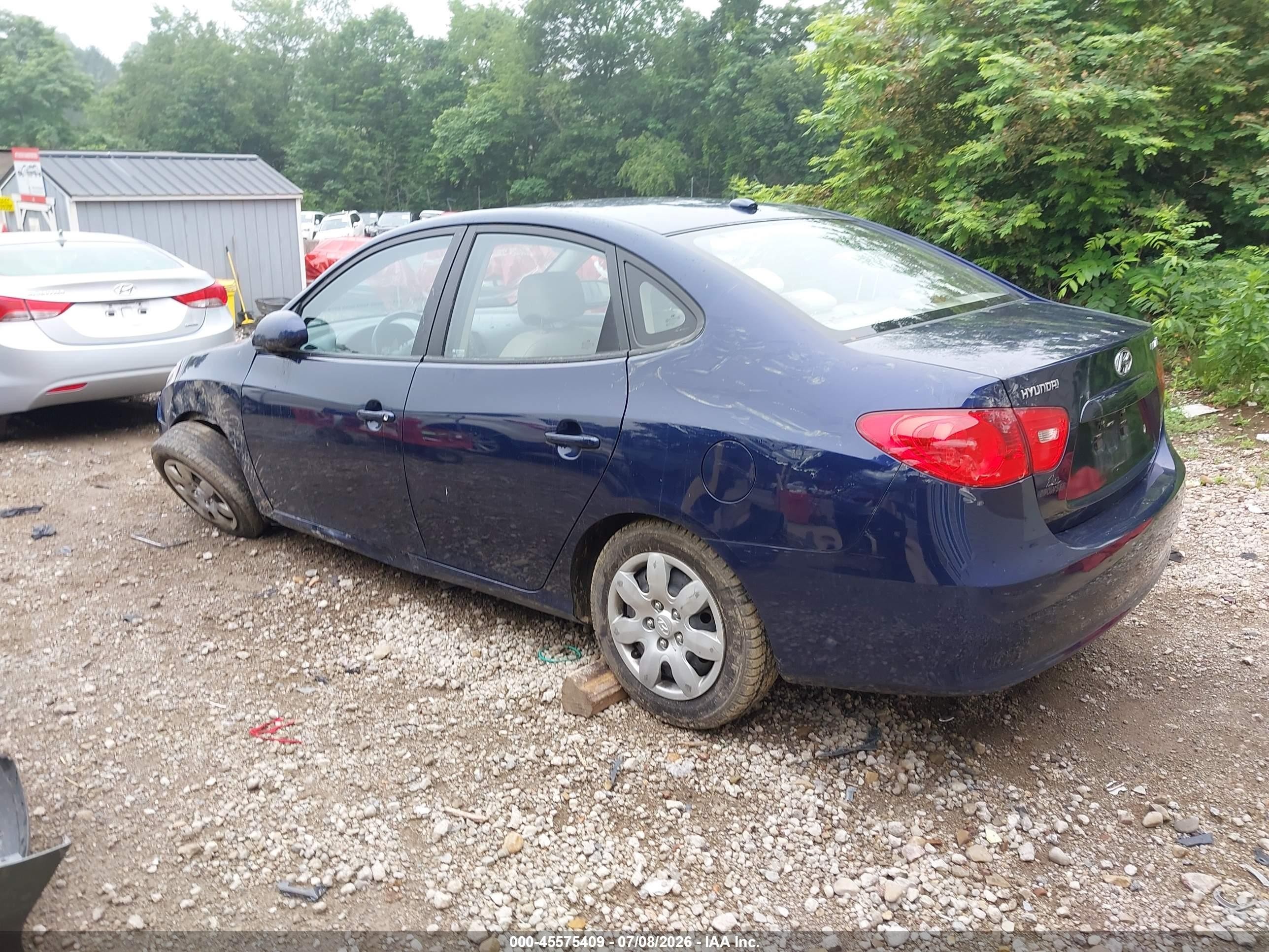 2008 Hyundai Elantra Gls/se Blue vin: KMHDU46D78U404579