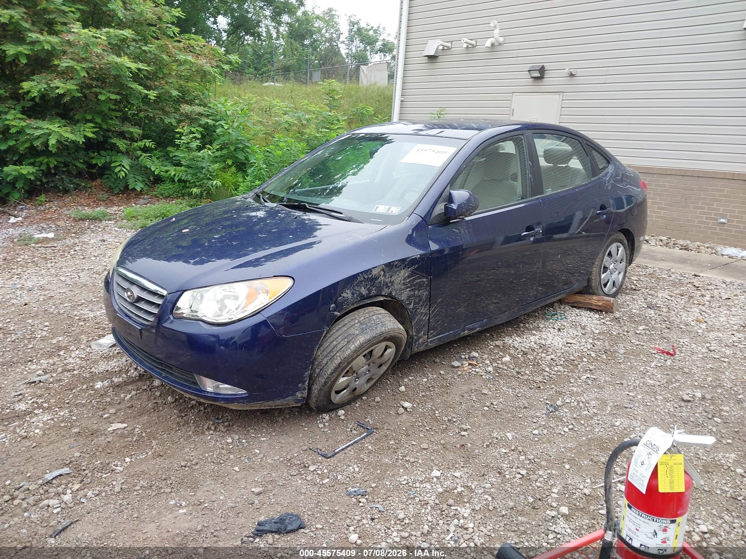 2008 Hyundai Elantra Gls/se Blue vin: KMHDU46D78U404579