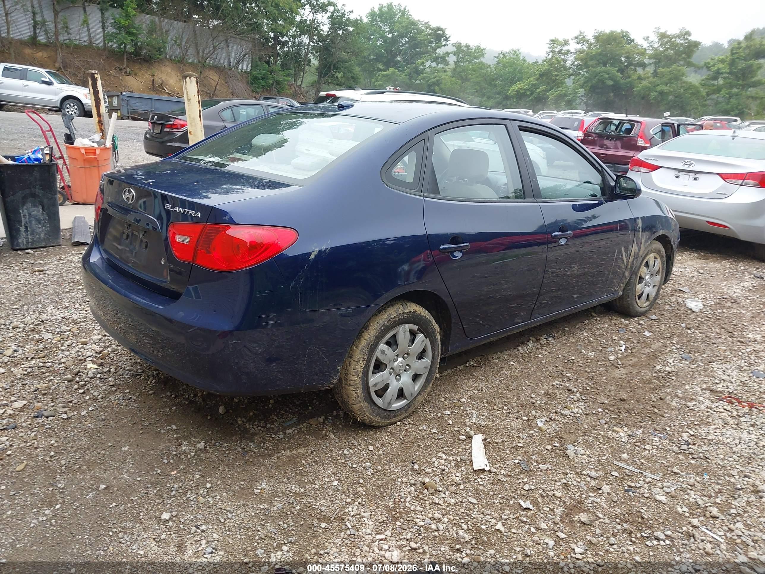 2008 Hyundai Elantra Gls/se Blue vin: KMHDU46D78U404579