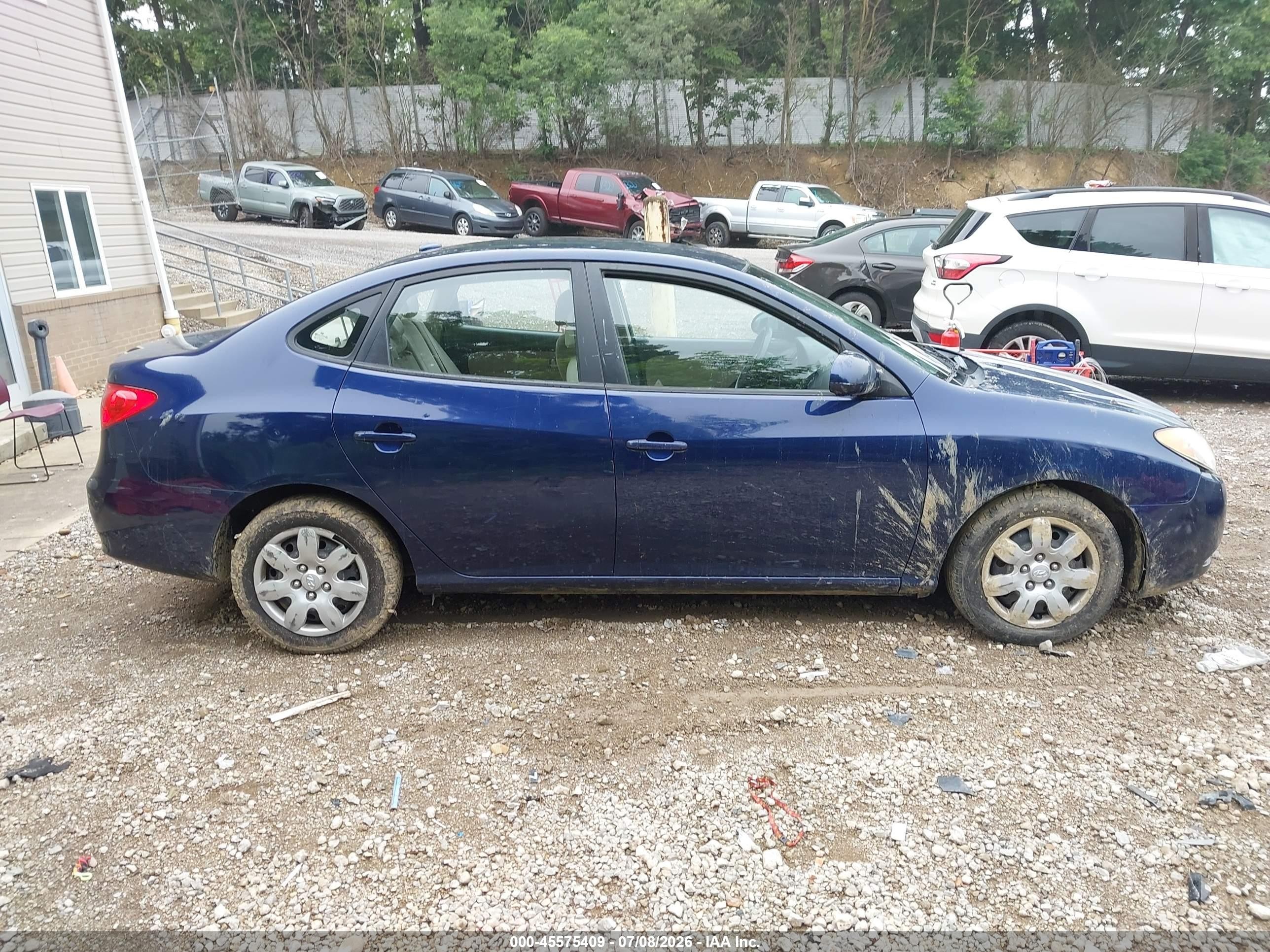 2008 Hyundai Elantra Gls/se Blue vin: KMHDU46D78U404579