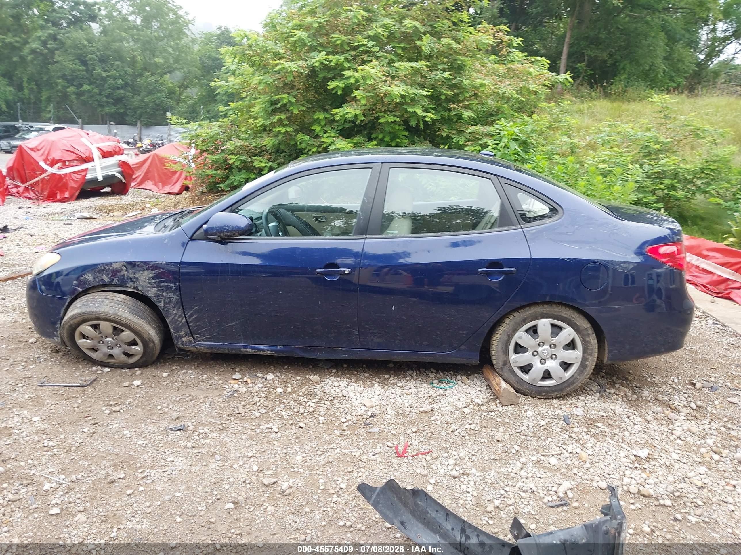 2008 Hyundai Elantra Gls/se Blue vin: KMHDU46D78U404579