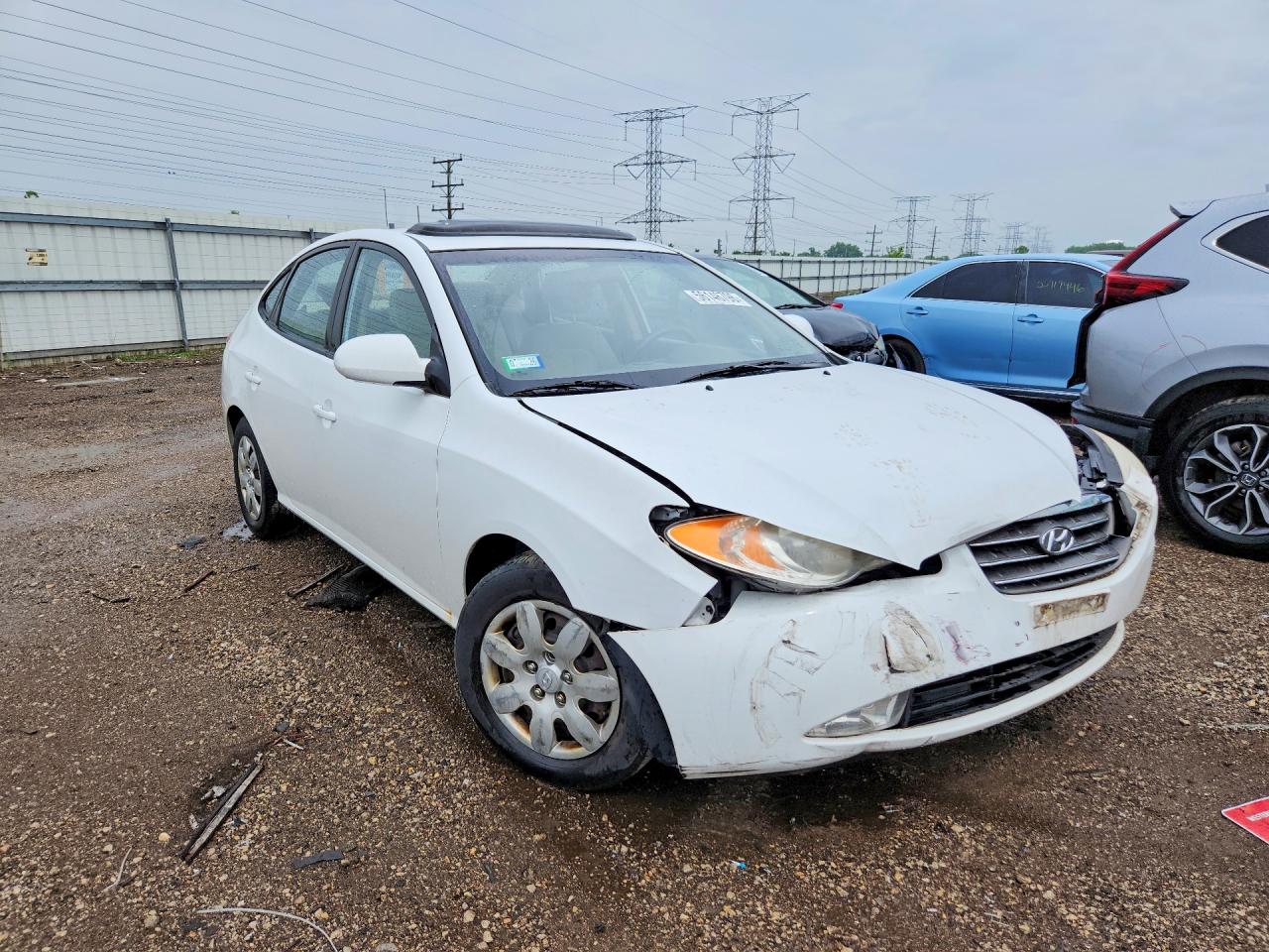 2008 Hyundai Elantra Gls White vin: KMHDU46D78U509526