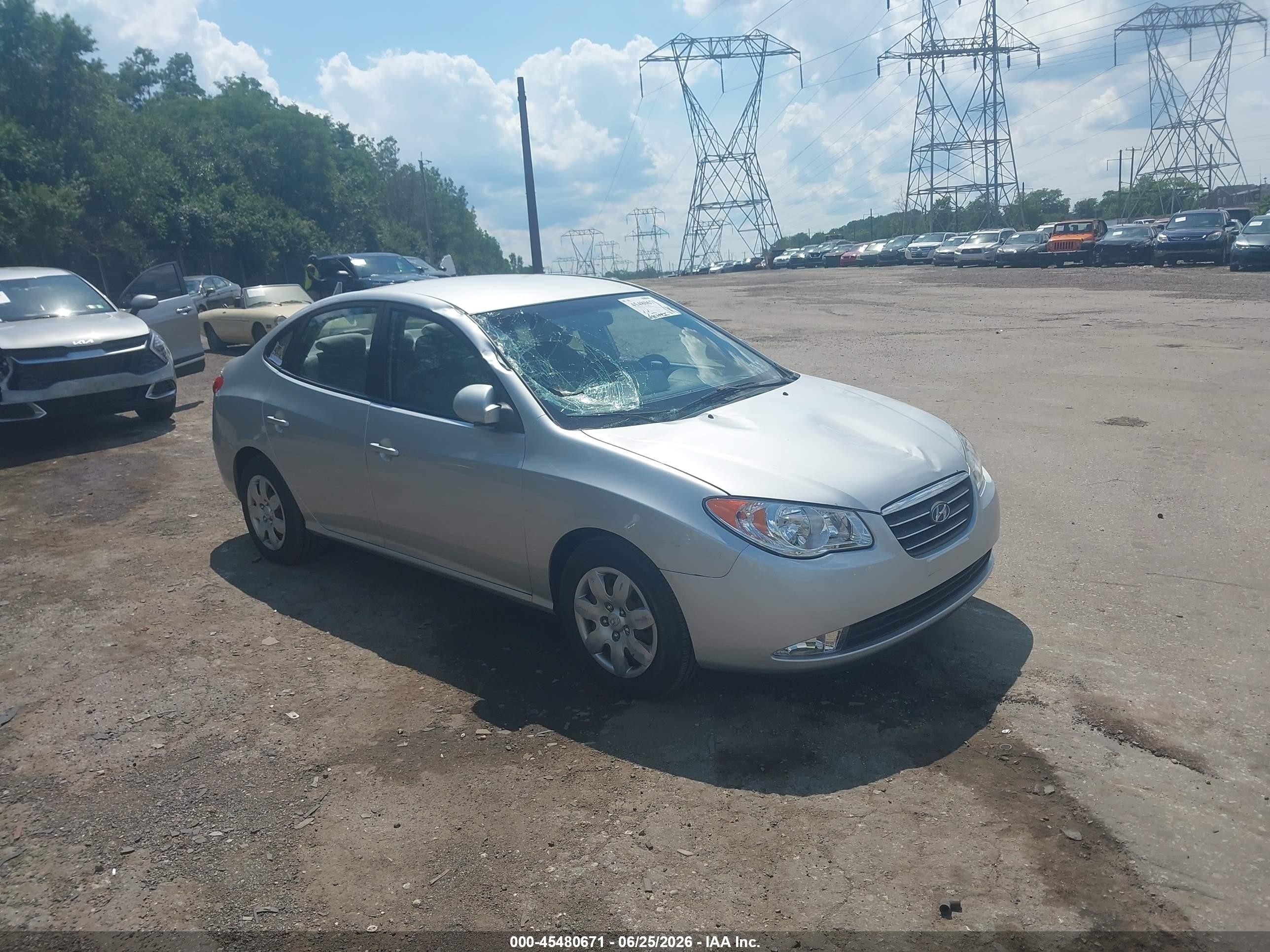 2008 Hyundai Elantra Gls/se Silver vin: KMHDU46D78U530764
