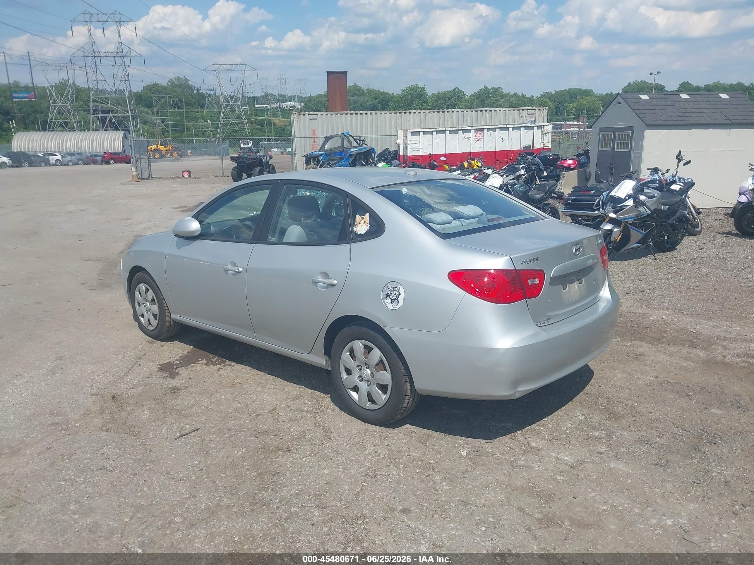 2008 Hyundai Elantra Gls/se Silver vin: KMHDU46D78U530764