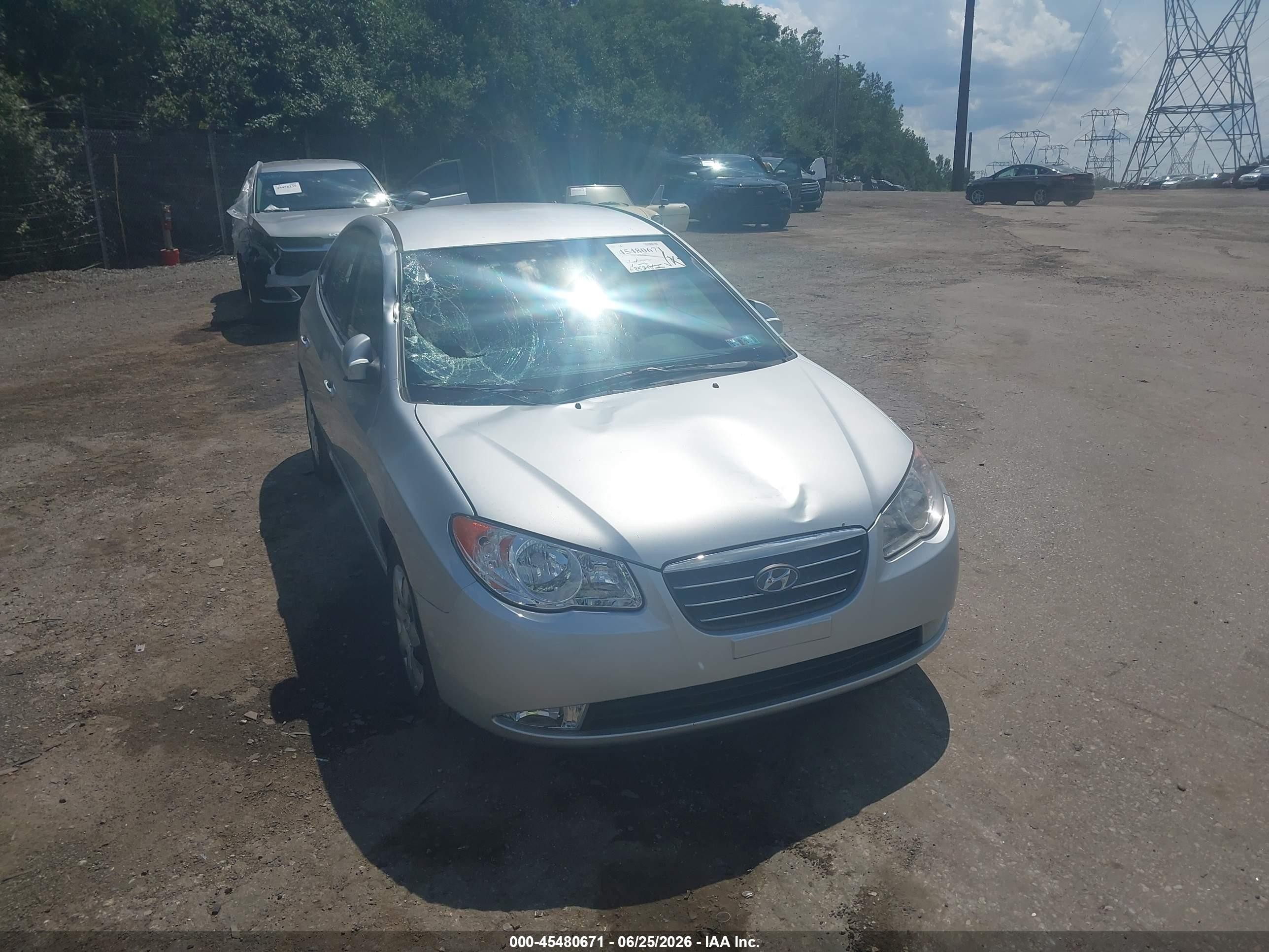 2008 Hyundai Elantra Gls/se Silver vin: KMHDU46D78U530764