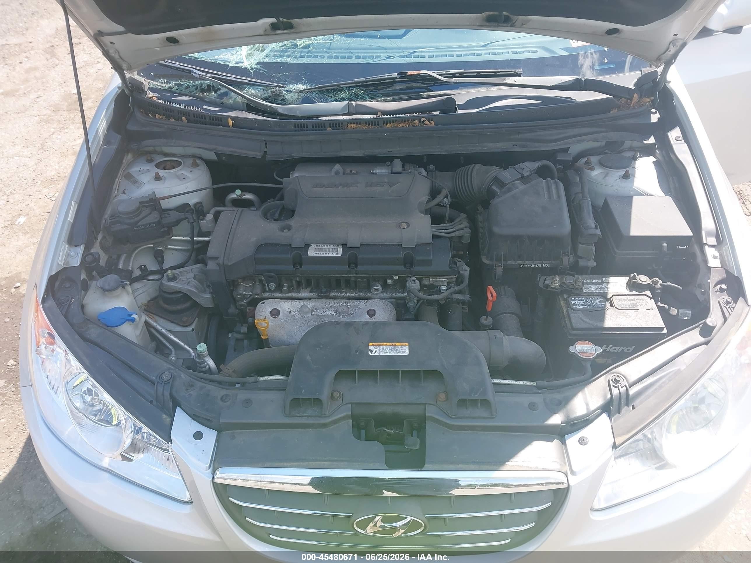 2008 Hyundai Elantra Gls/se Silver vin: KMHDU46D78U530764