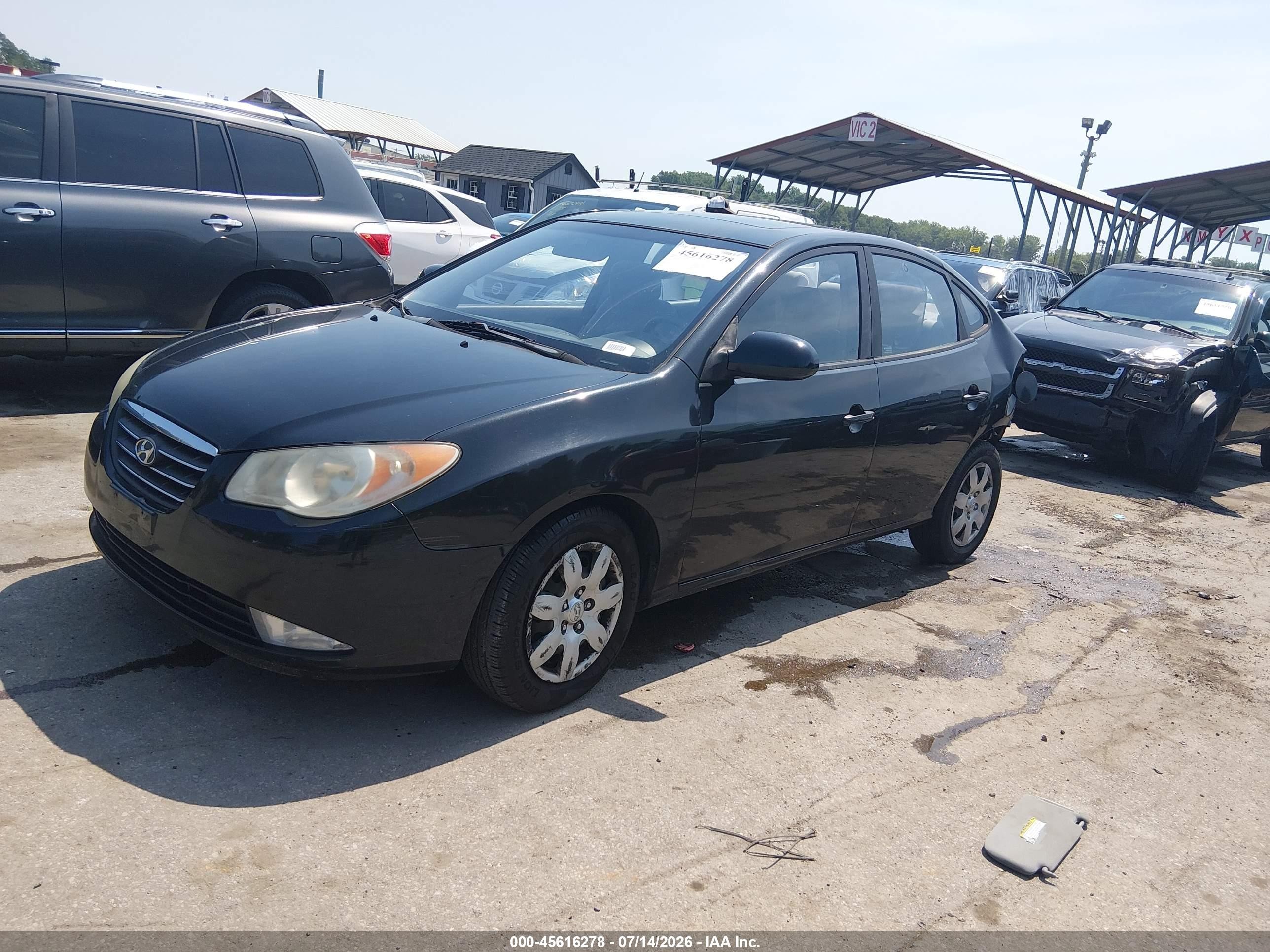 2009 Hyundai Elantra Gls Black vin: KMHDU46D79U658858
