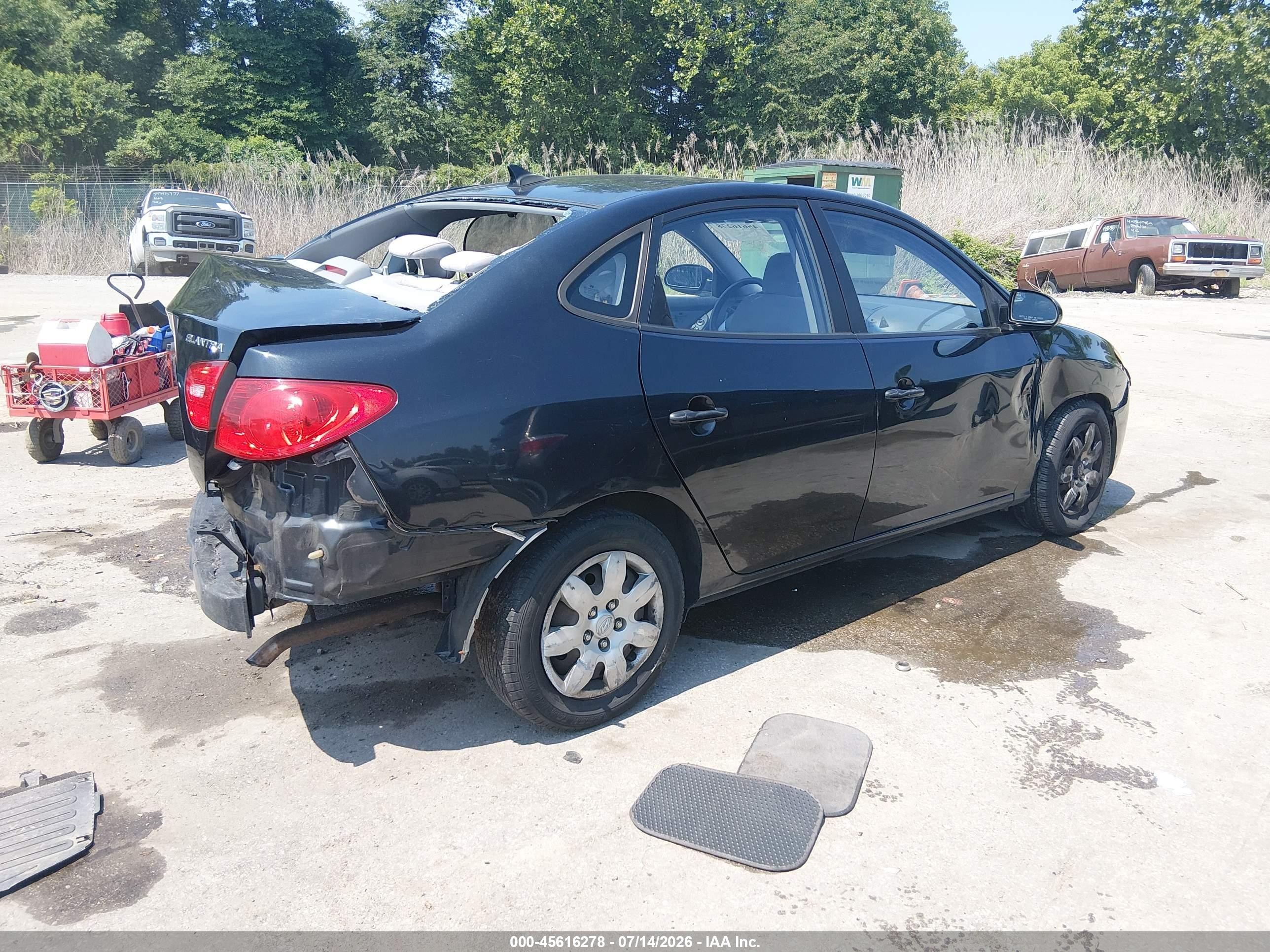 2009 Hyundai Elantra Gls Black vin: KMHDU46D79U658858