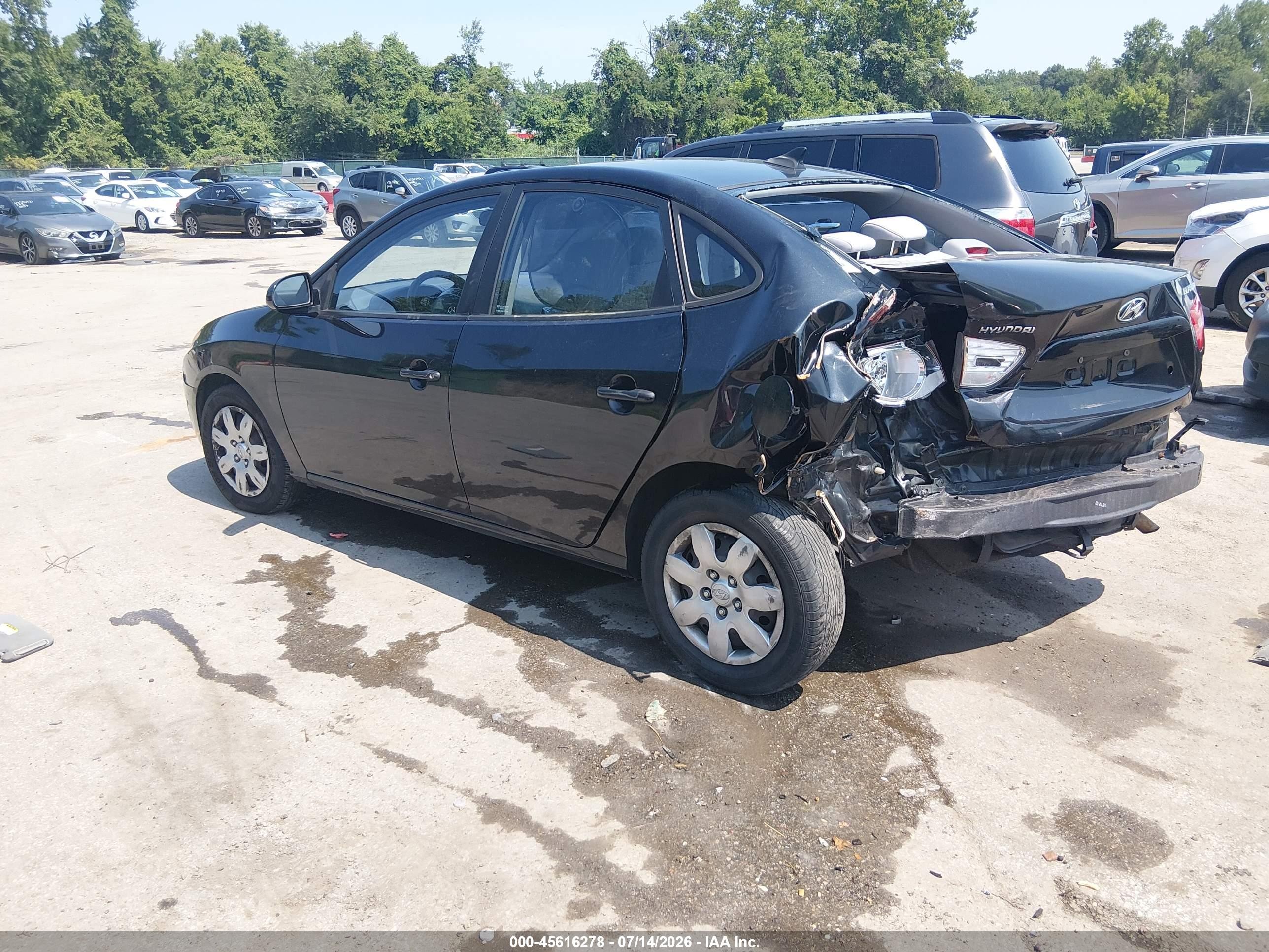 2009 Hyundai Elantra Gls Black vin: KMHDU46D79U658858