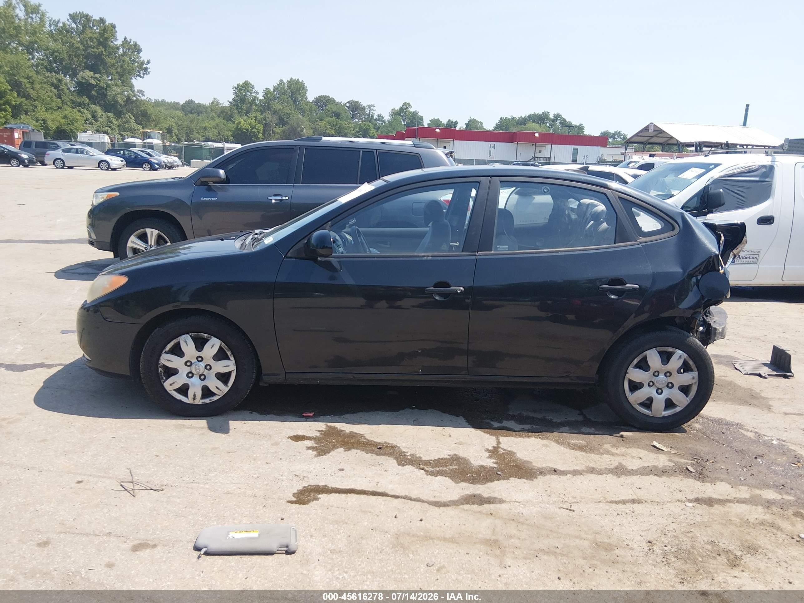 2009 Hyundai Elantra Gls Black vin: KMHDU46D79U658858