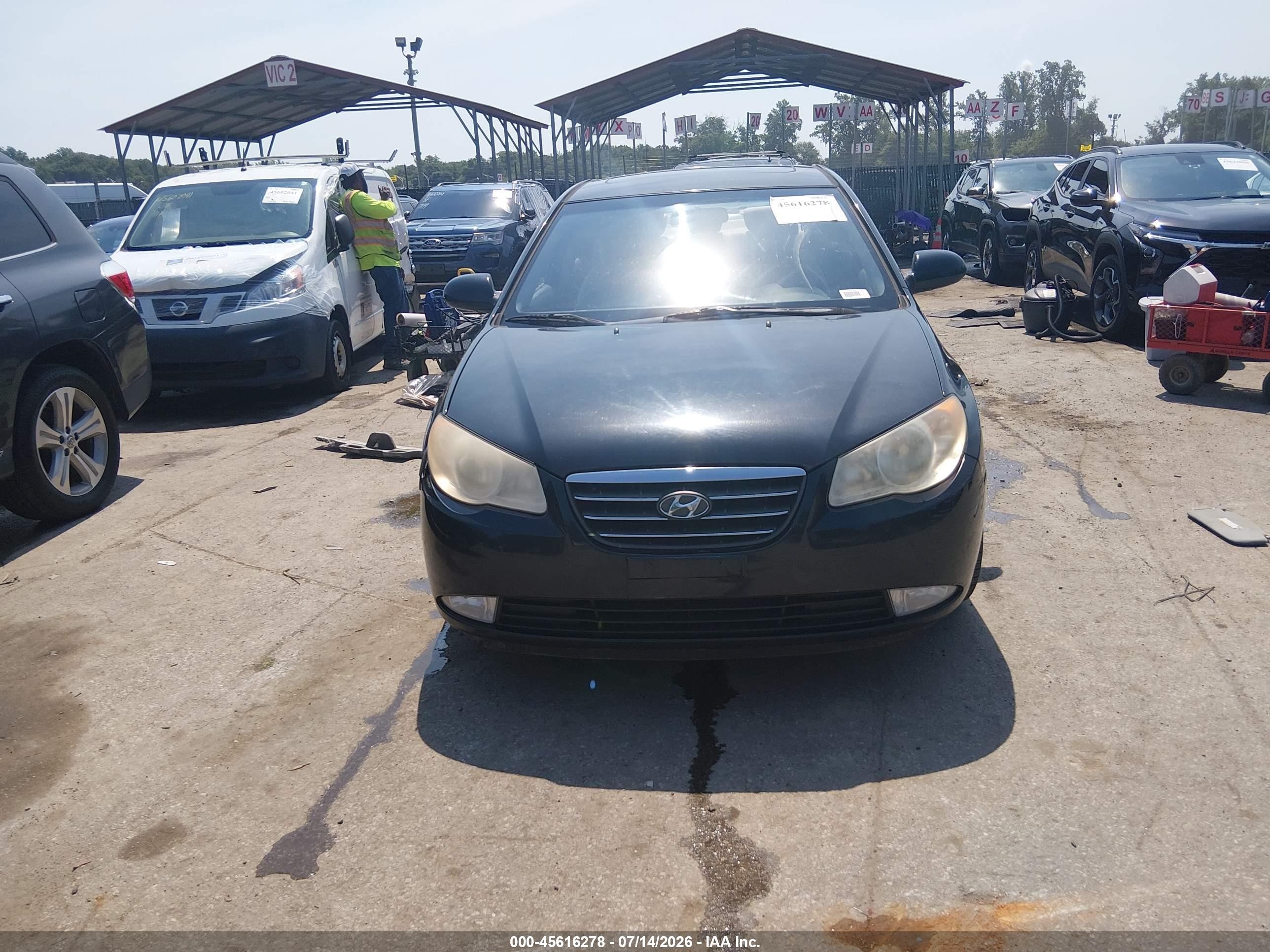 2009 Hyundai Elantra Gls Black vin: KMHDU46D79U658858