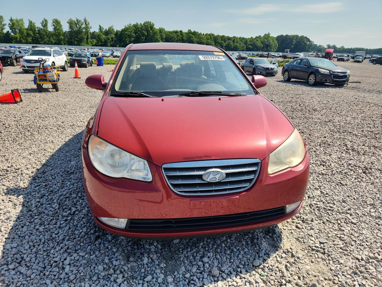 2009 Hyundai Elantra Gls Red vin: KMHDU46D79U811593