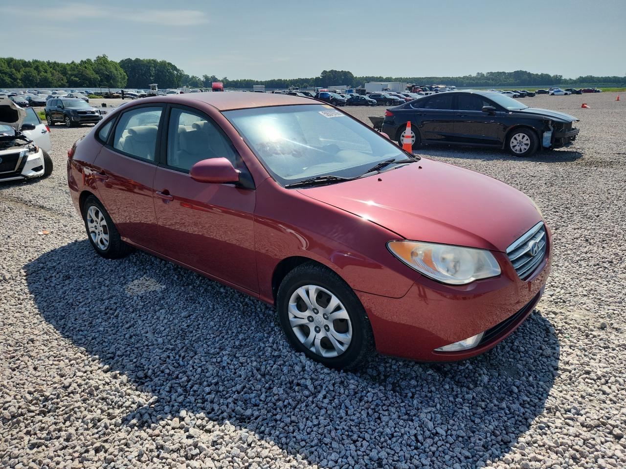 2009 Hyundai Elantra Gls Red vin: KMHDU46D79U811593