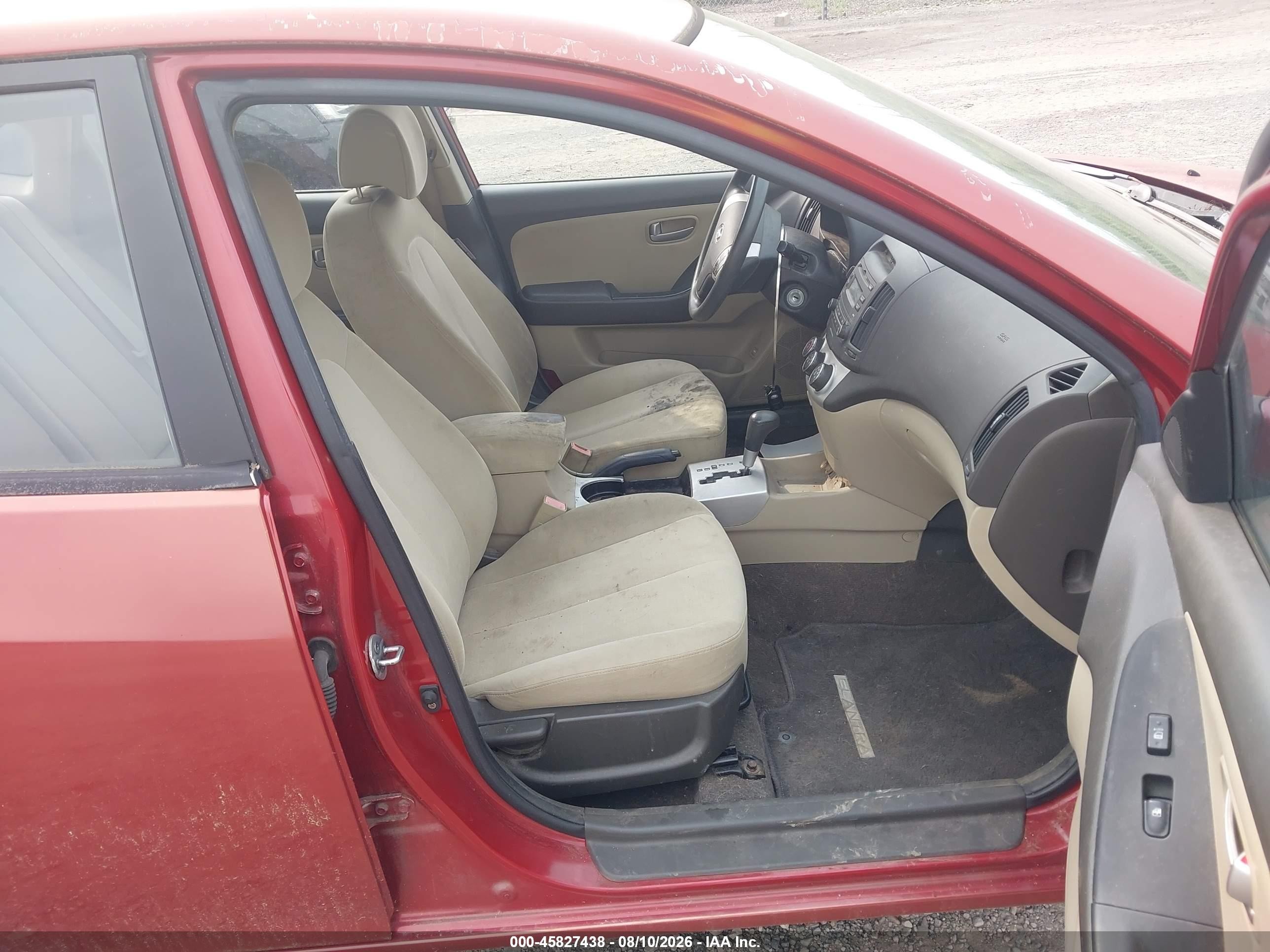 2009 Hyundai Elantra Gls Red vin: KMHDU46D79U814994