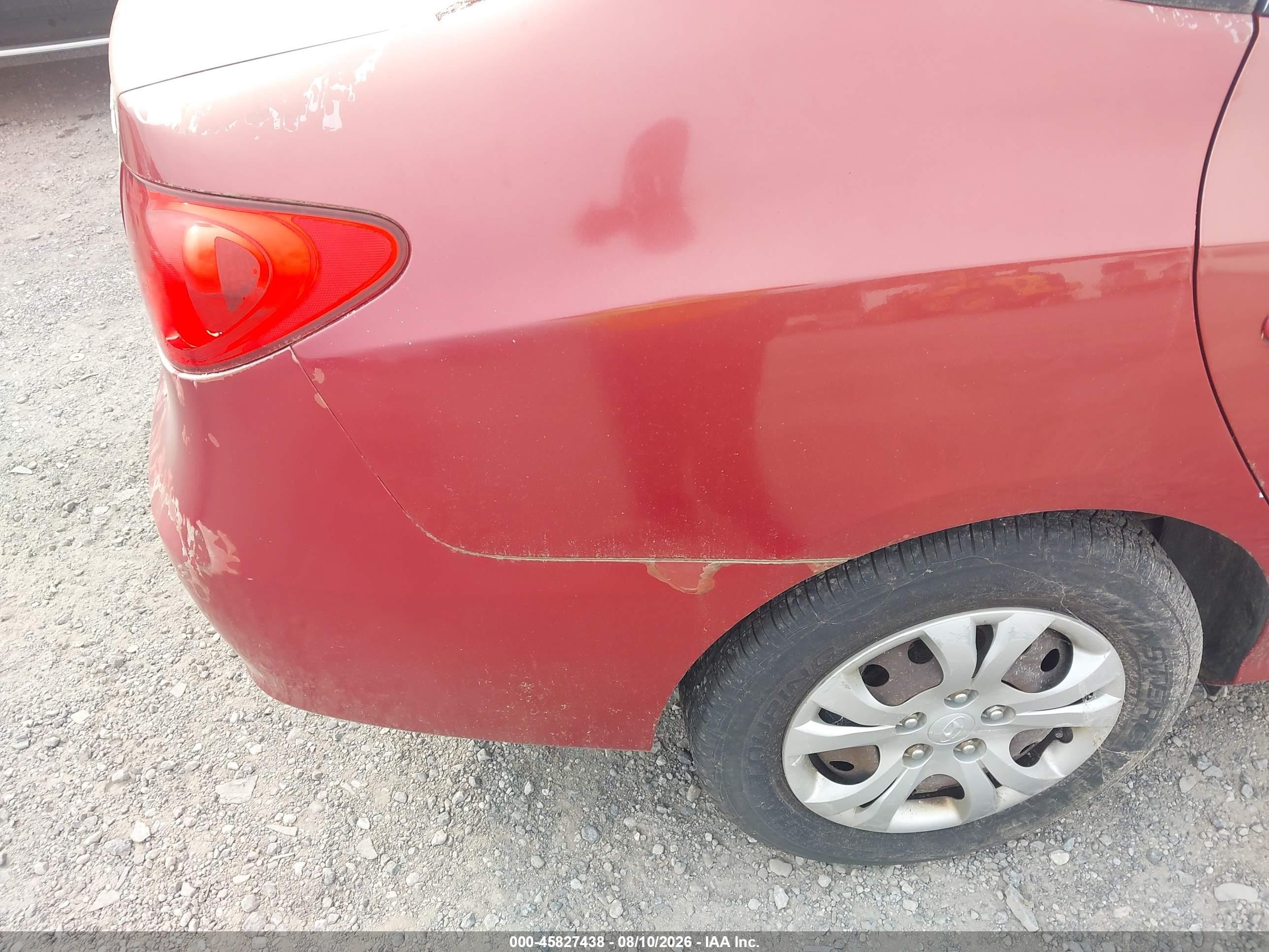2009 Hyundai Elantra Gls Red vin: KMHDU46D79U814994