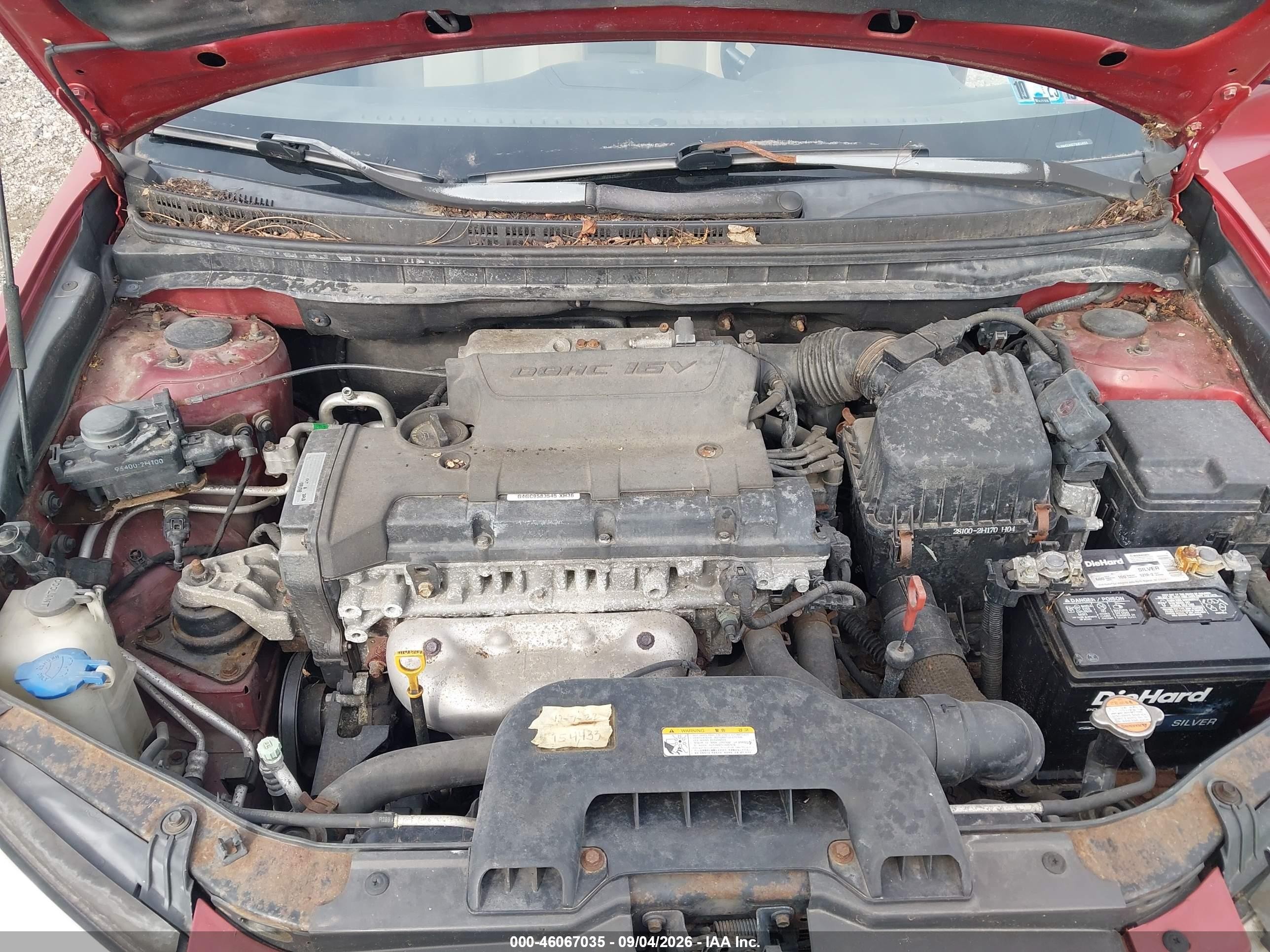 2009 Hyundai Elantra Gls Red vin: KMHDU46D79U814994